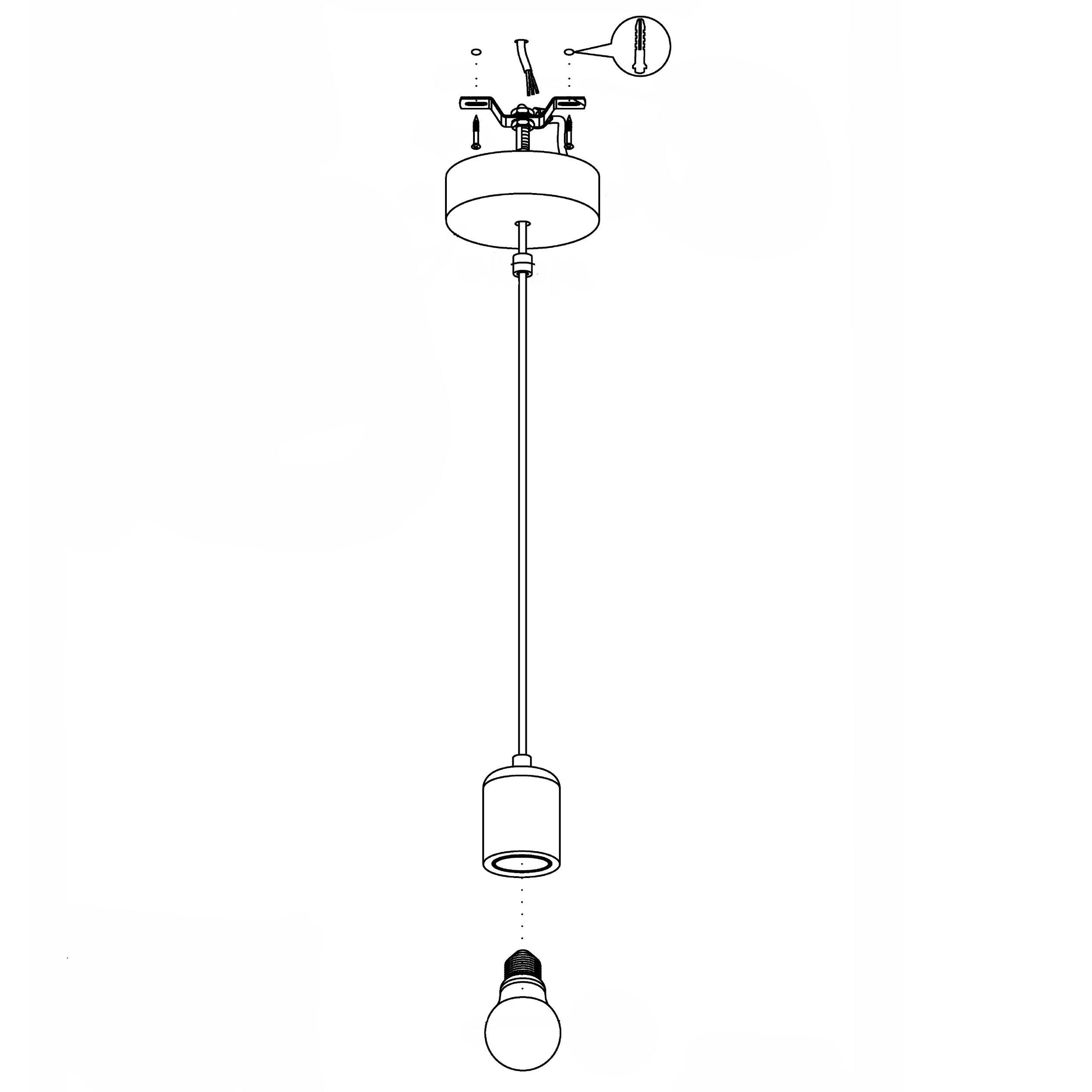 Suspension métal gris SILVARES E27 1X60W