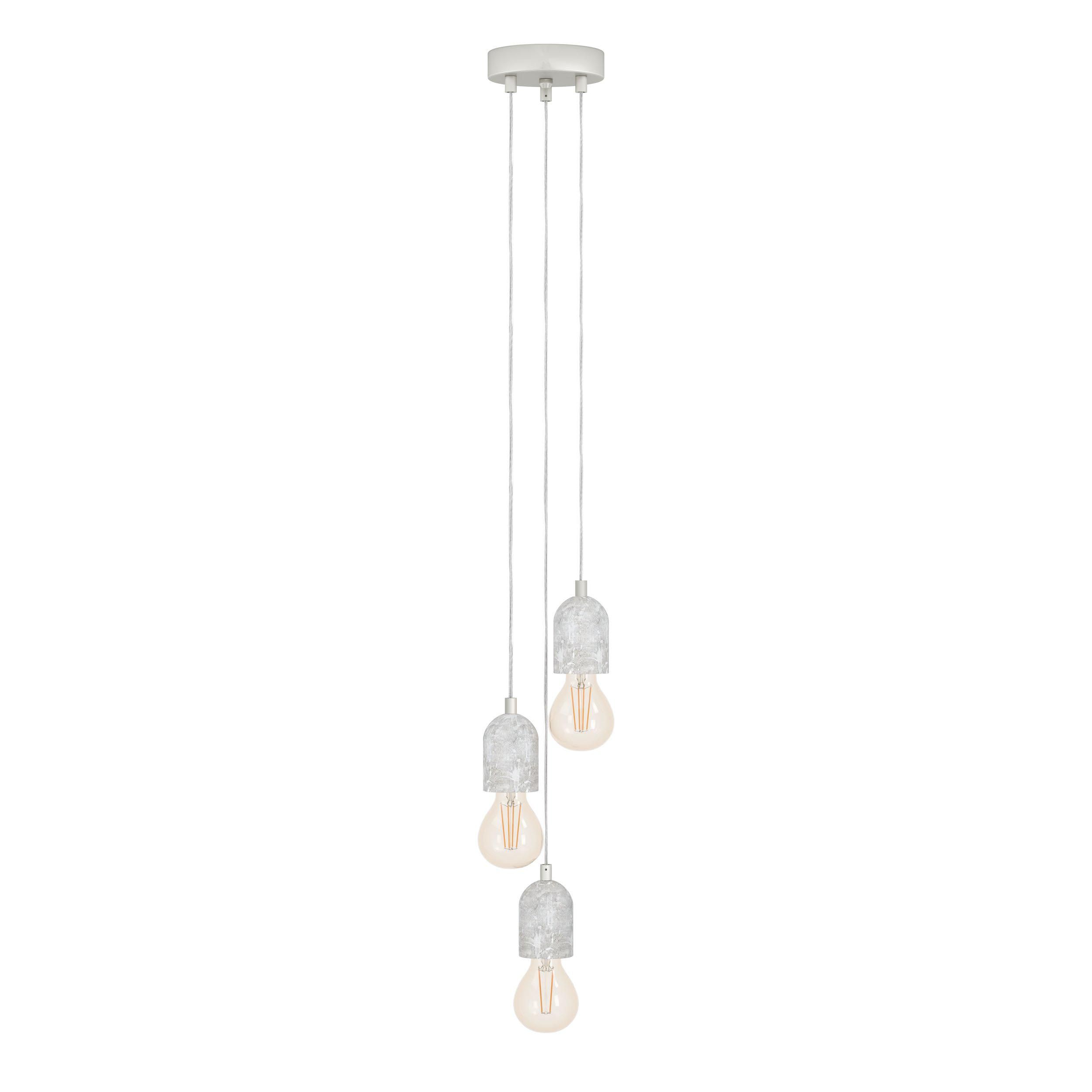 Suspension métal gris SILVARES E27 3X60W