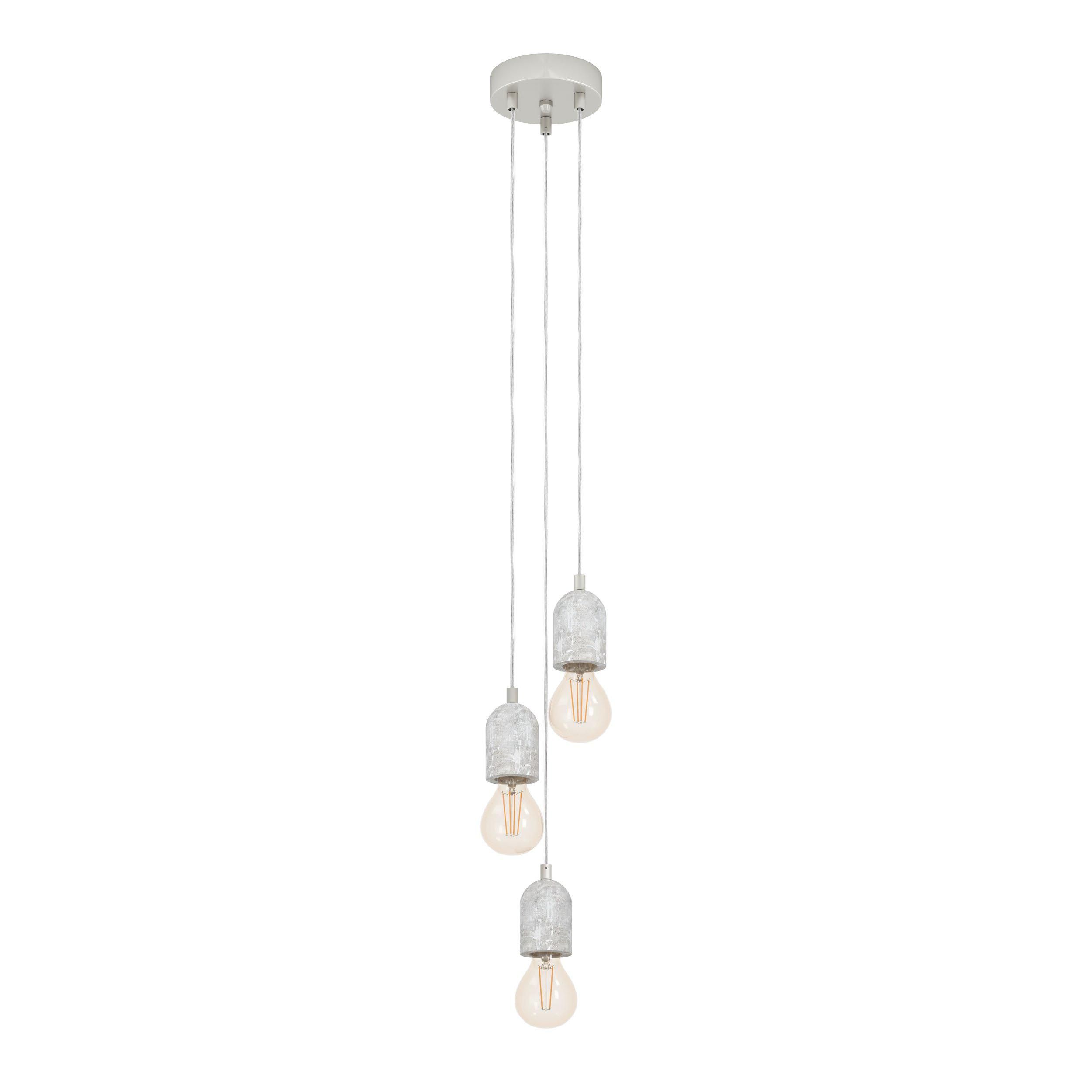 Suspension métal gris SILVARES E27 3X60W