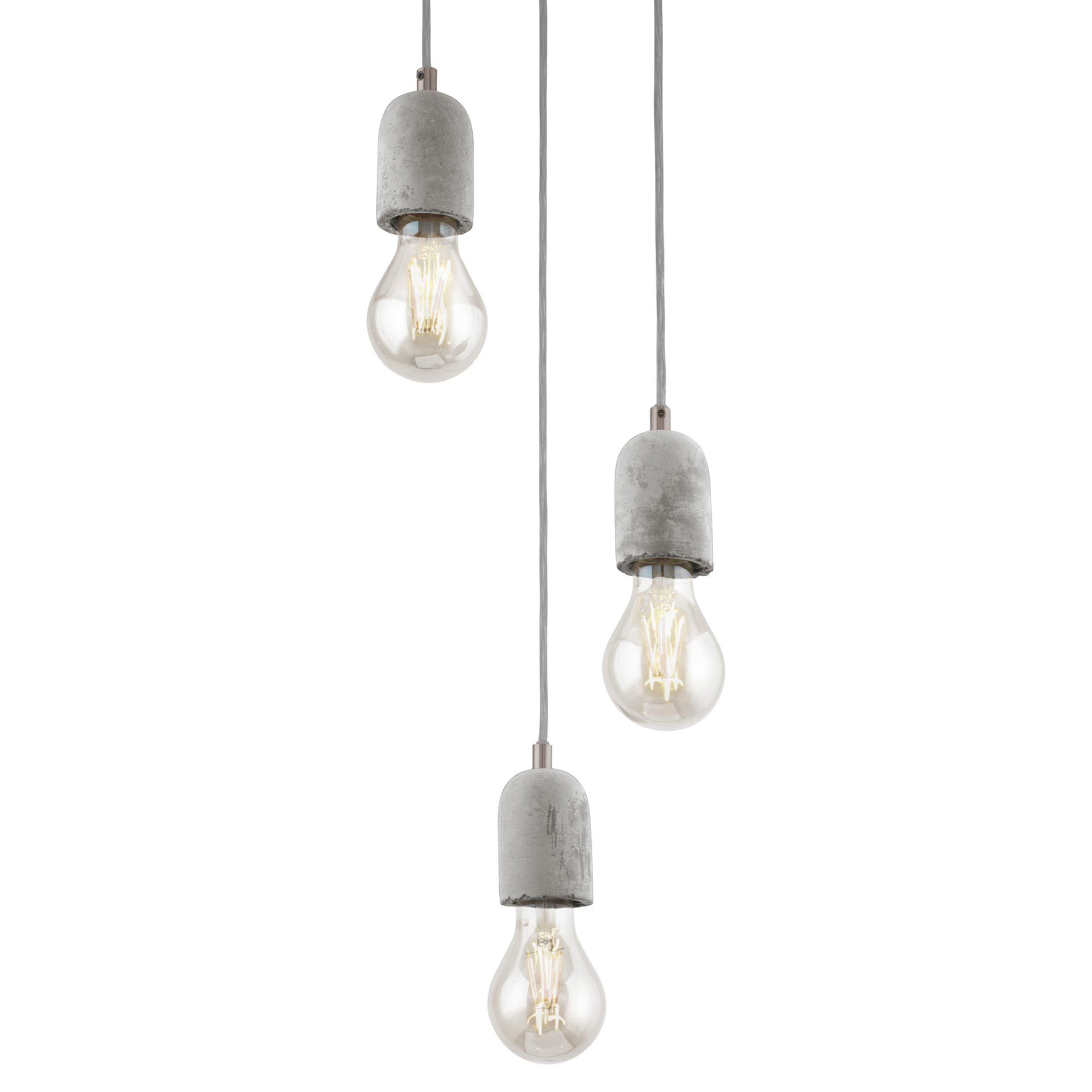 Suspension métal gris SILVARES E27 3X60W