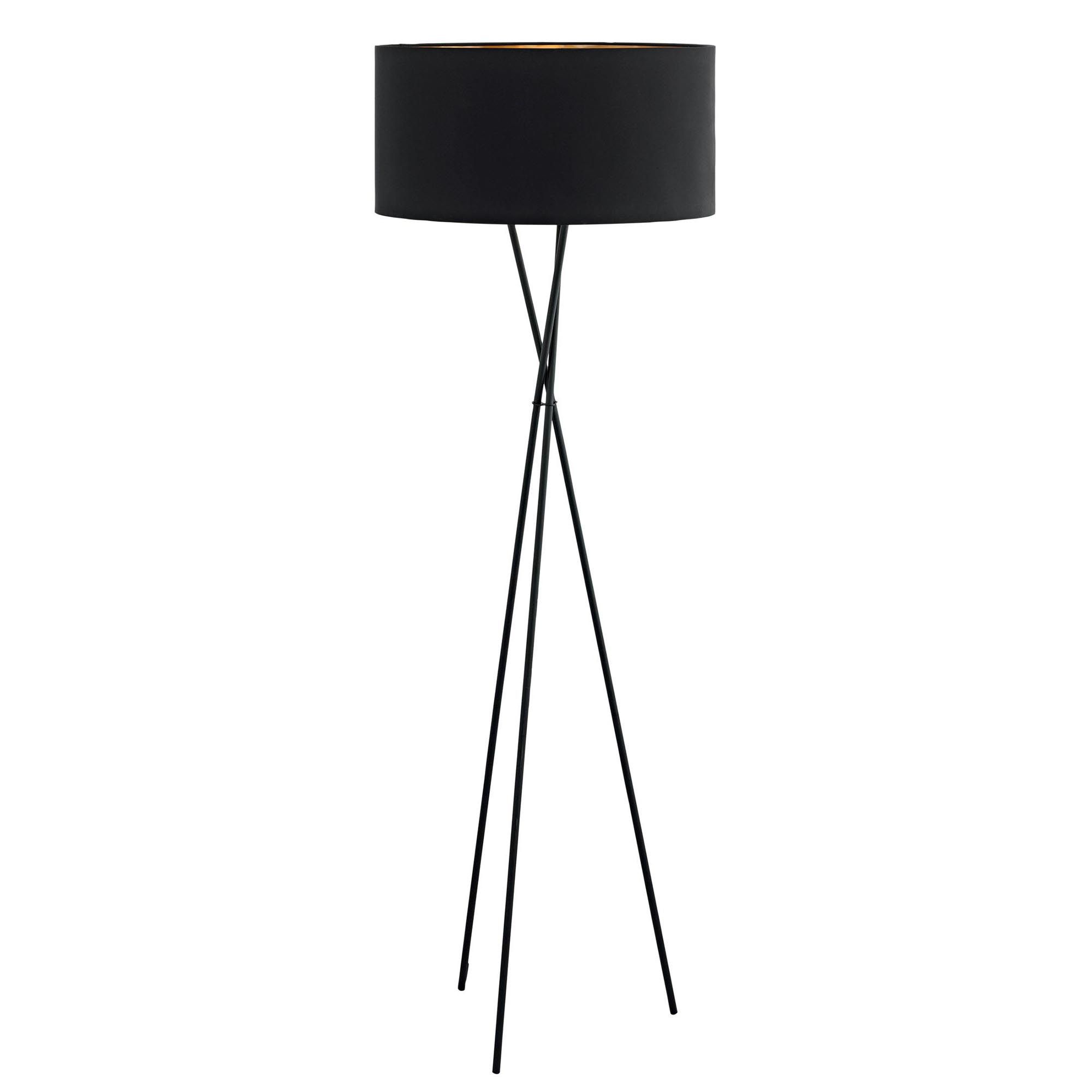 Lampadaire métal noir FONDACHELLI E27 1X60W