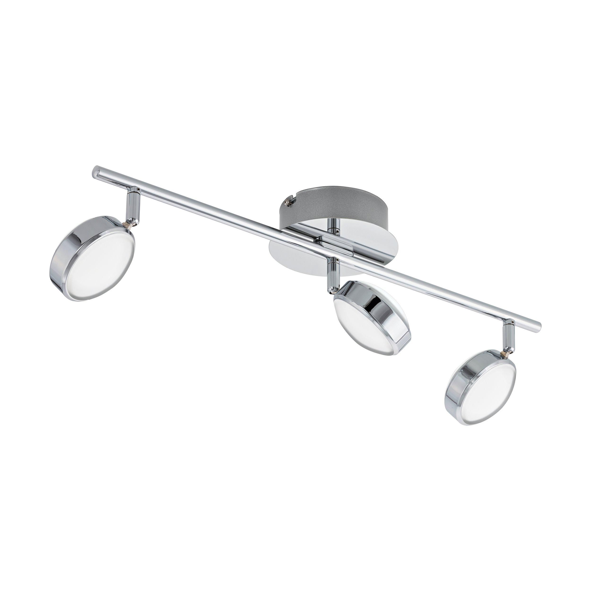 Spot de plafond réglette/plaf métal argenté SALTO LED INT 3X5,4W