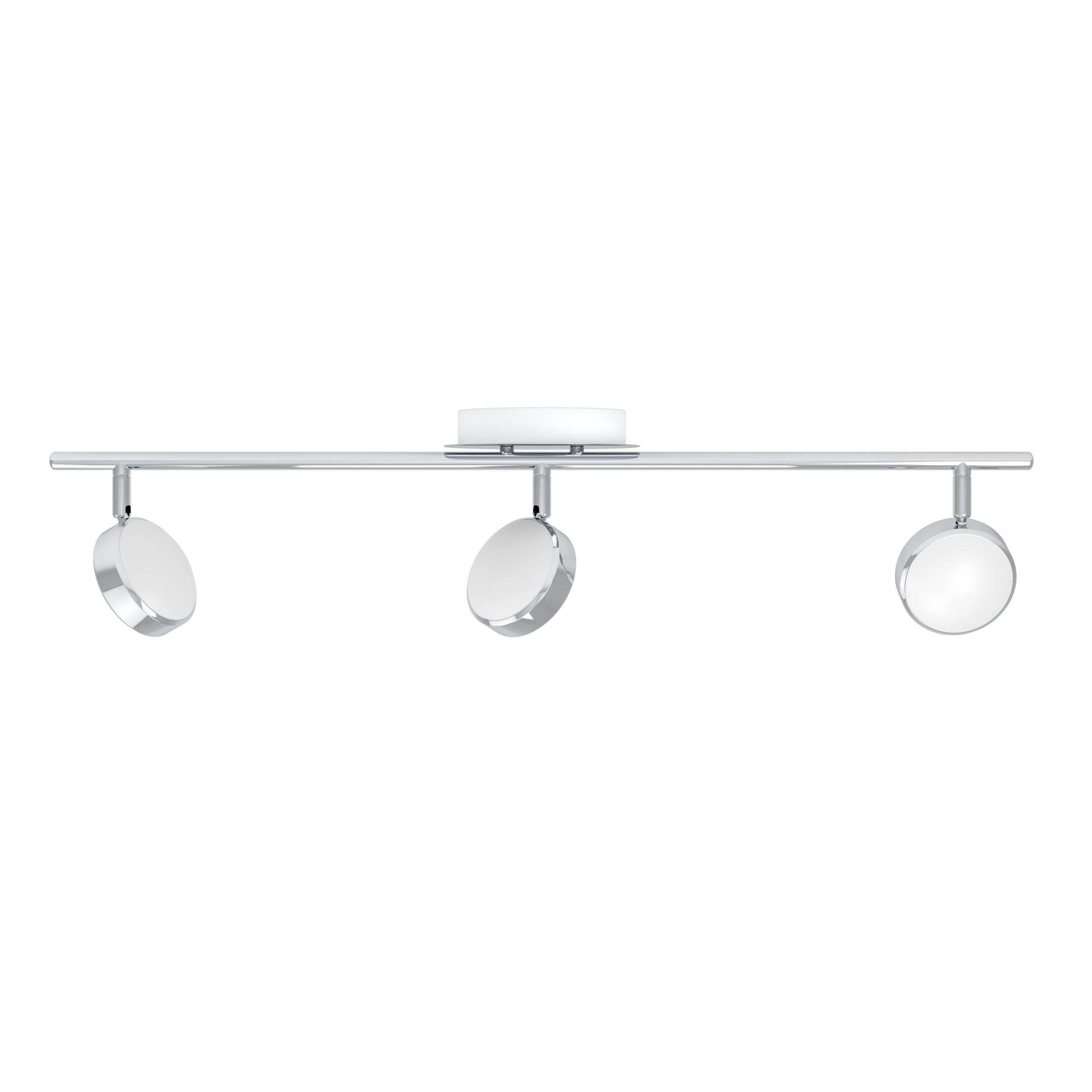 Spot de plafond réglette/plaf métal argenté SALTO LED INT 3X5,4W