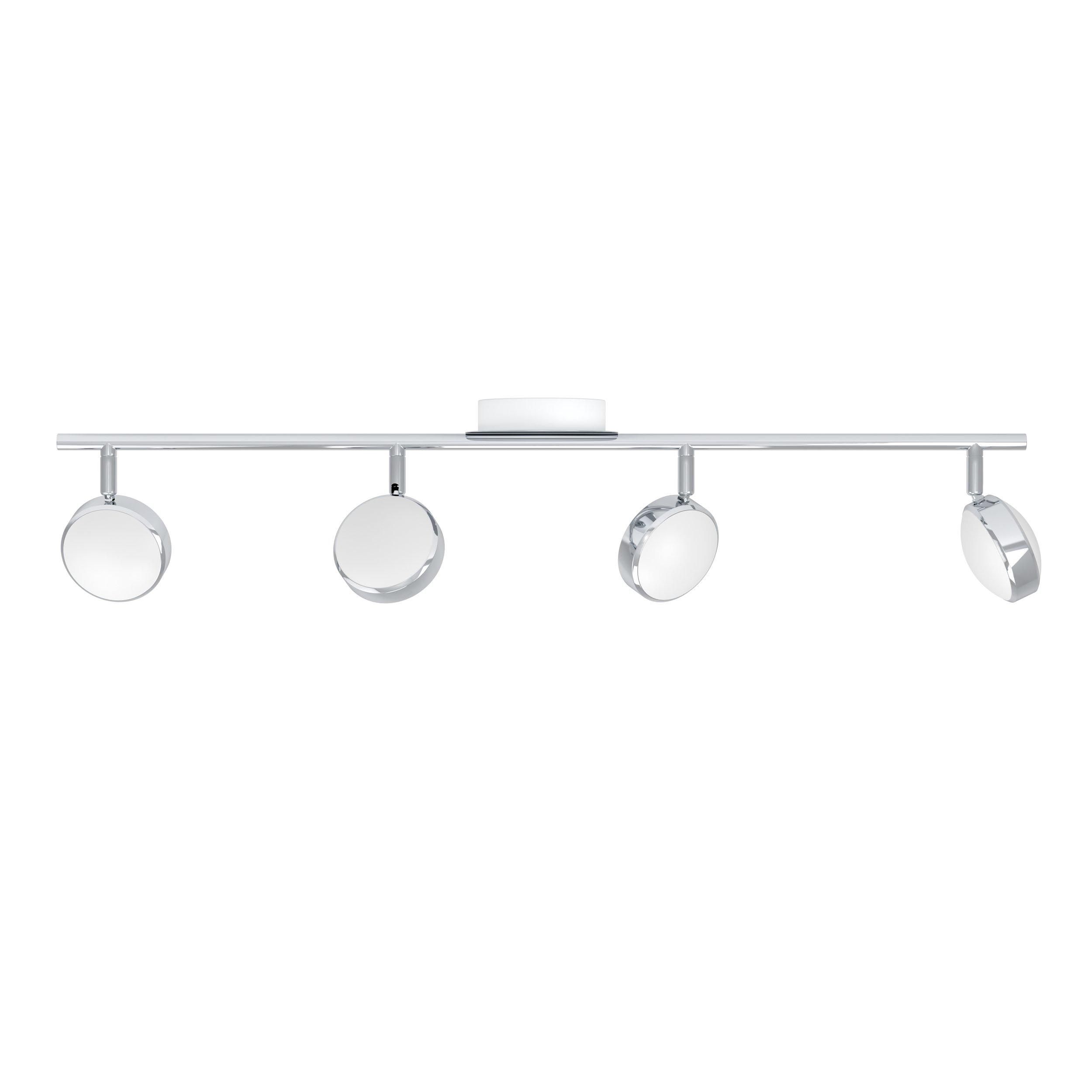 Spot de plafond réglette/plaf métal argenté SALTO LED INT 4X5,4W