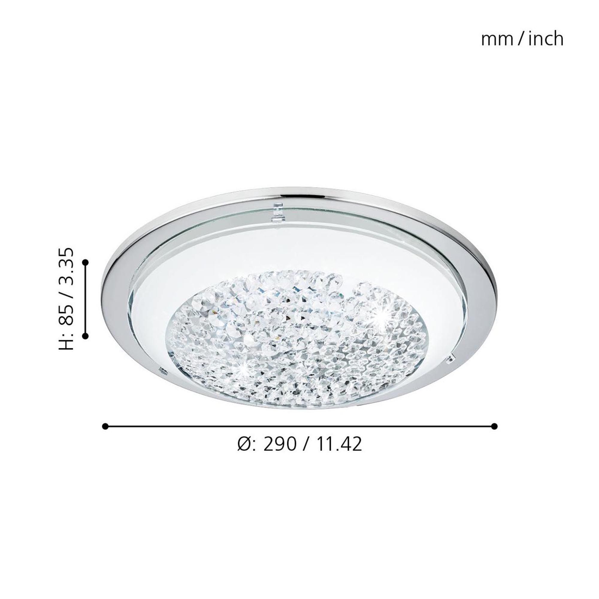 Plafonnier métal argenté ACOLLA LED INT 3X3,6W