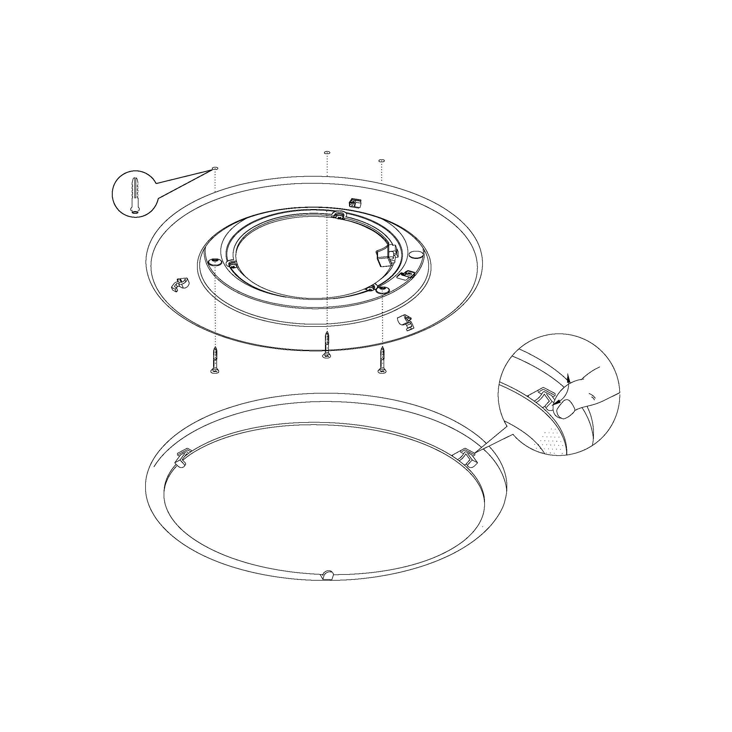 Plafonnier métal argenté ACOLLA LED INT 3X3,6W