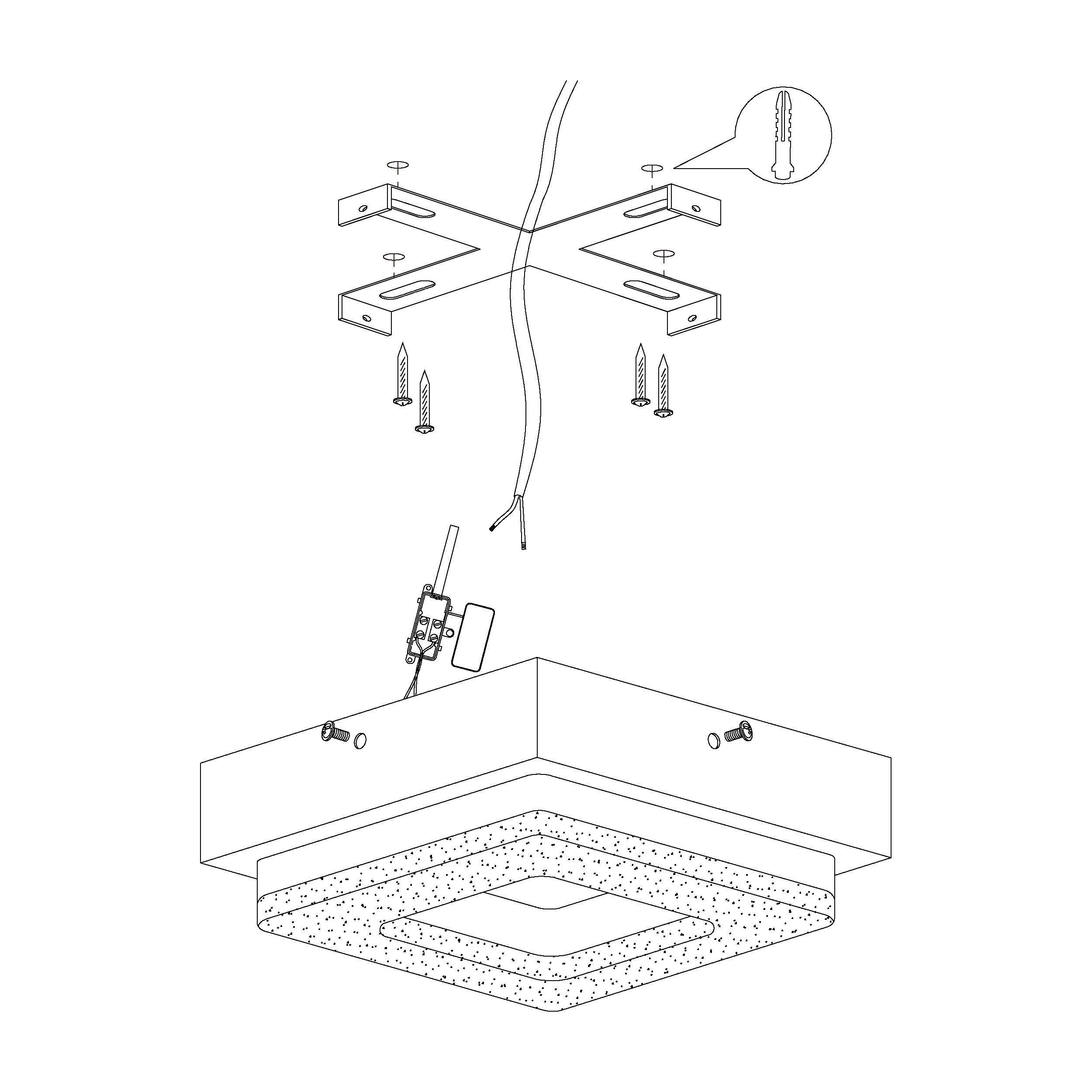 Plafonnier métal argenté FRADELO LED INT 1X3,2W