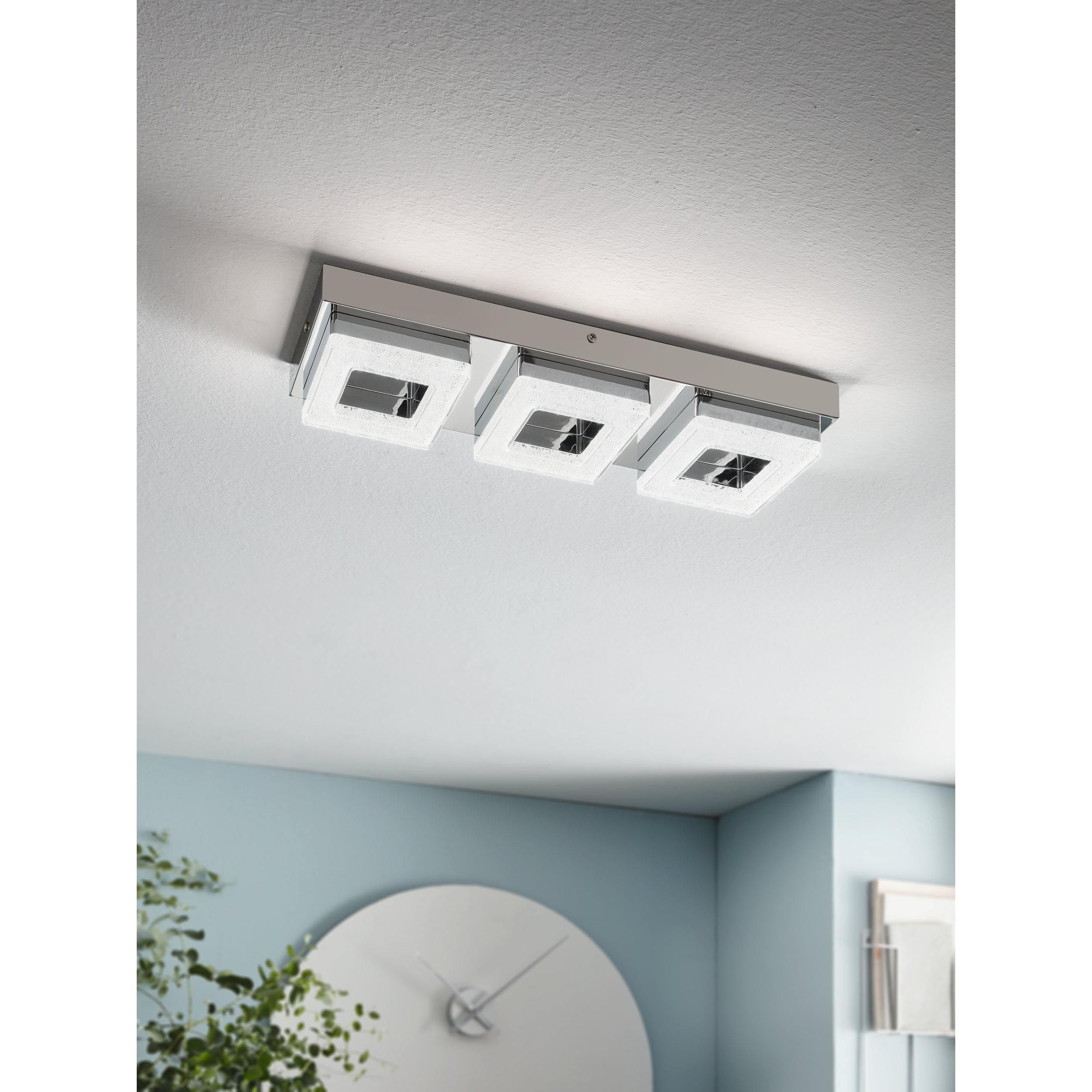 Plafonnier métal argenté FRADELO LED INT 3X3,5W