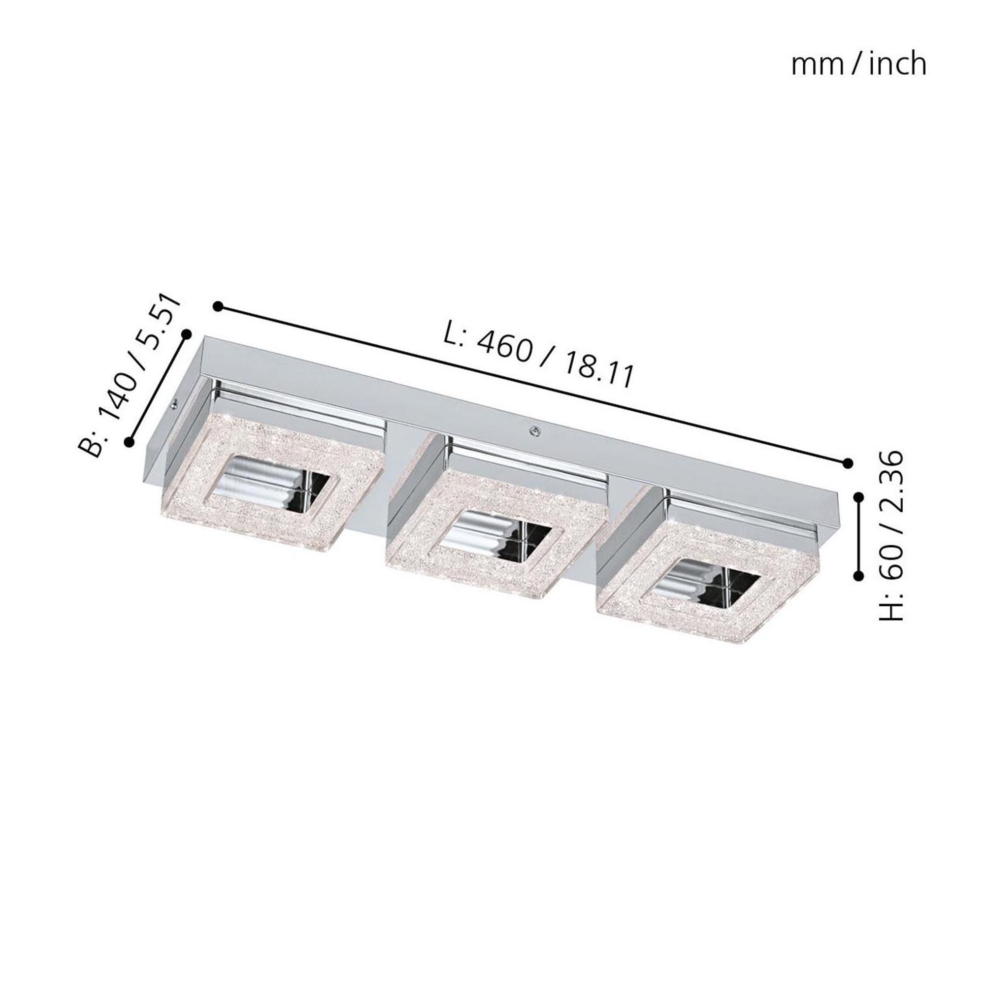 Plafonnier métal argenté FRADELO LED INT 3X3,5W