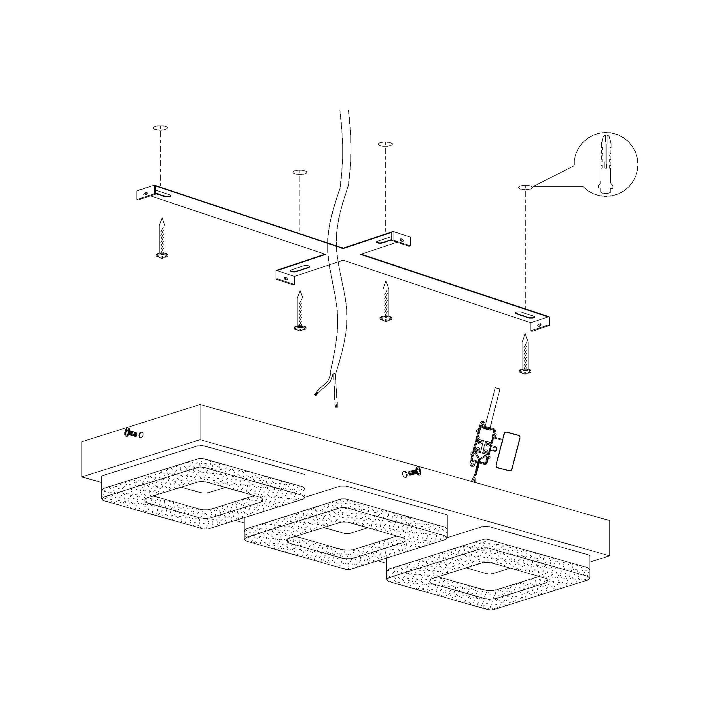 Plafonnier métal argenté FRADELO LED INT 3X3,5W