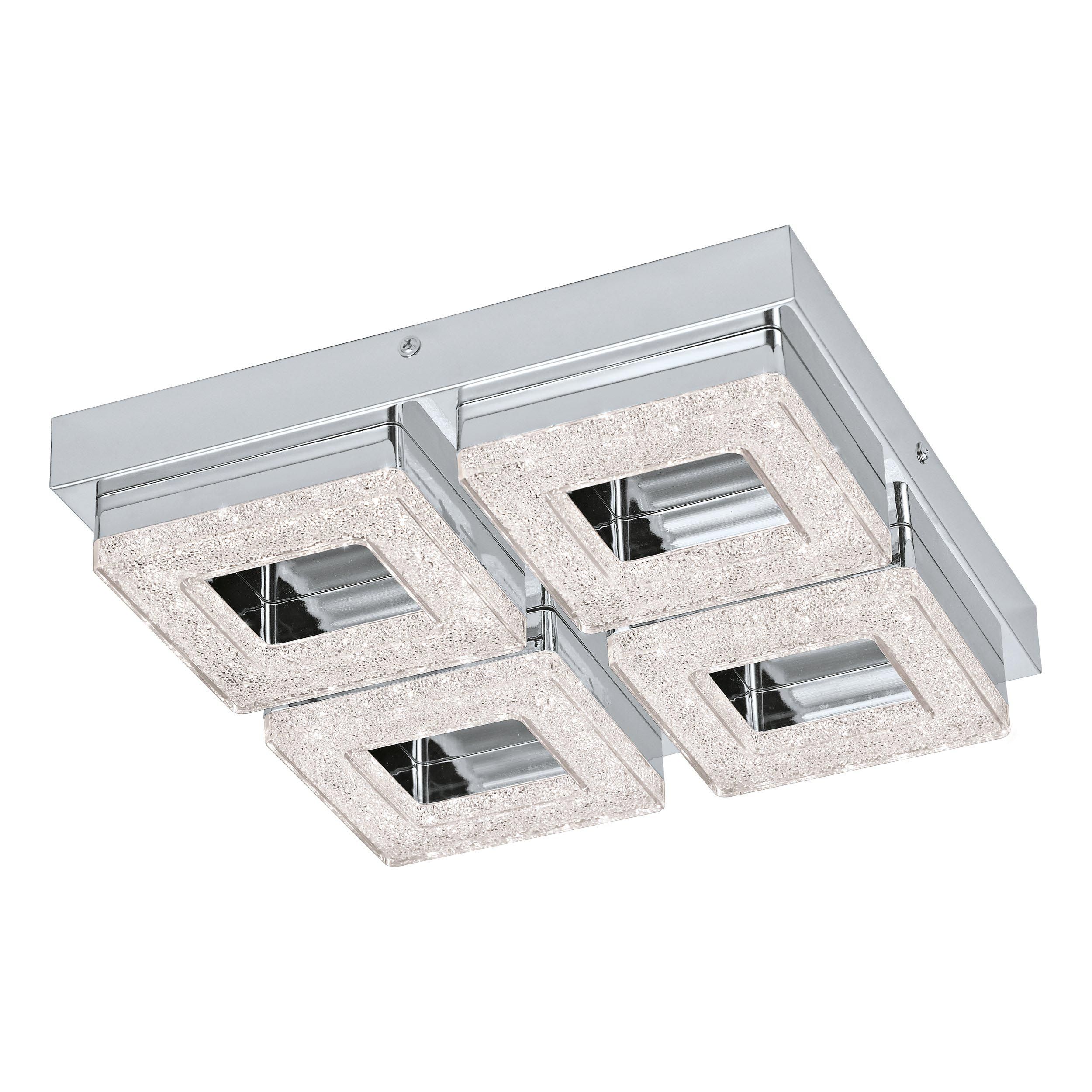 Plafonnier métal argenté FRADELO LED INT 4X3,5W