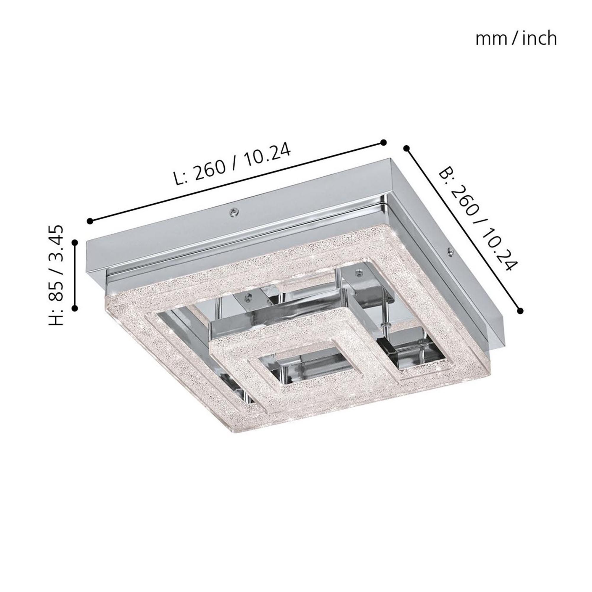 Plafonnier métal argenté FRADELO LED INT 4X2W