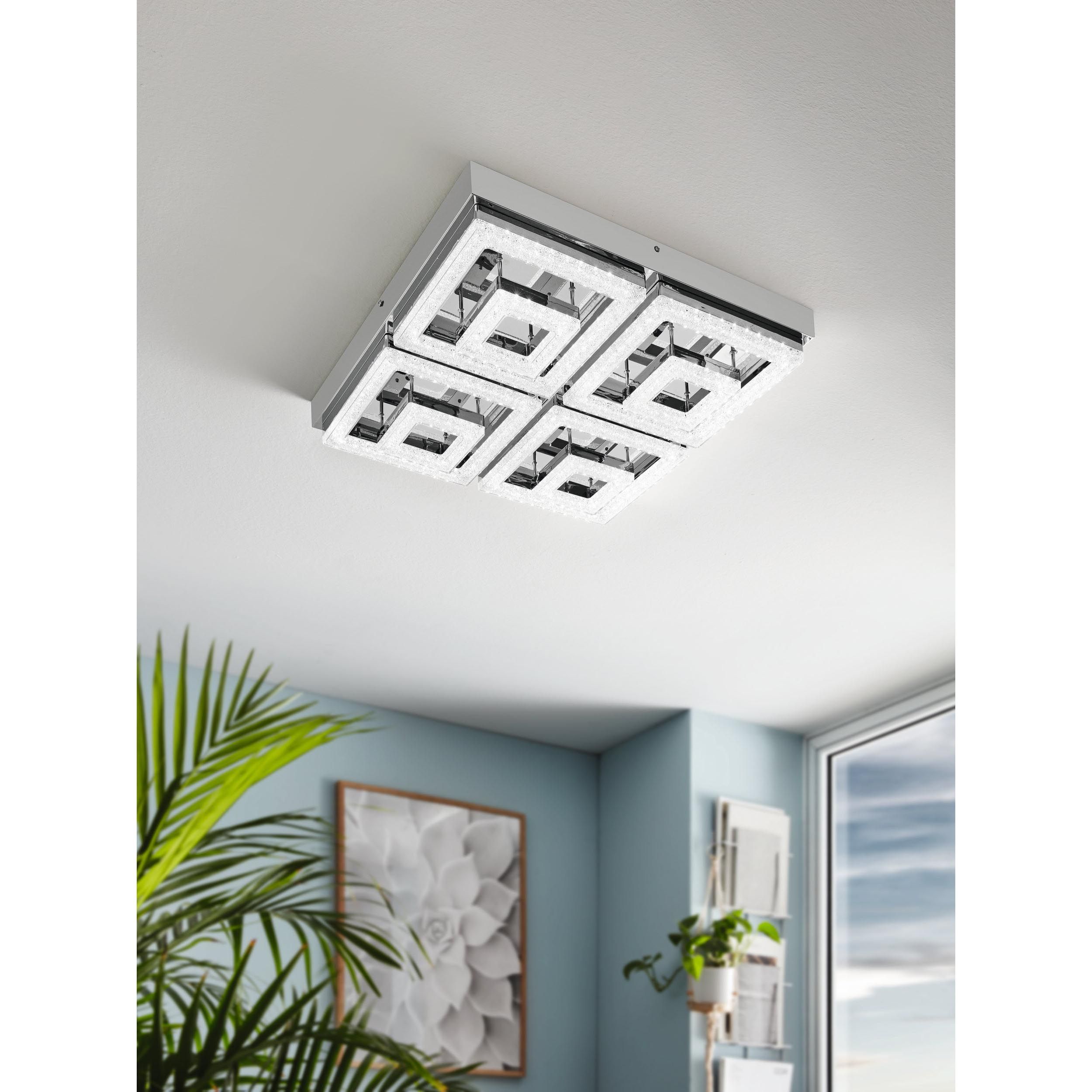 Plafonnier métal argenté FRADELO LED INT 1X46,5W