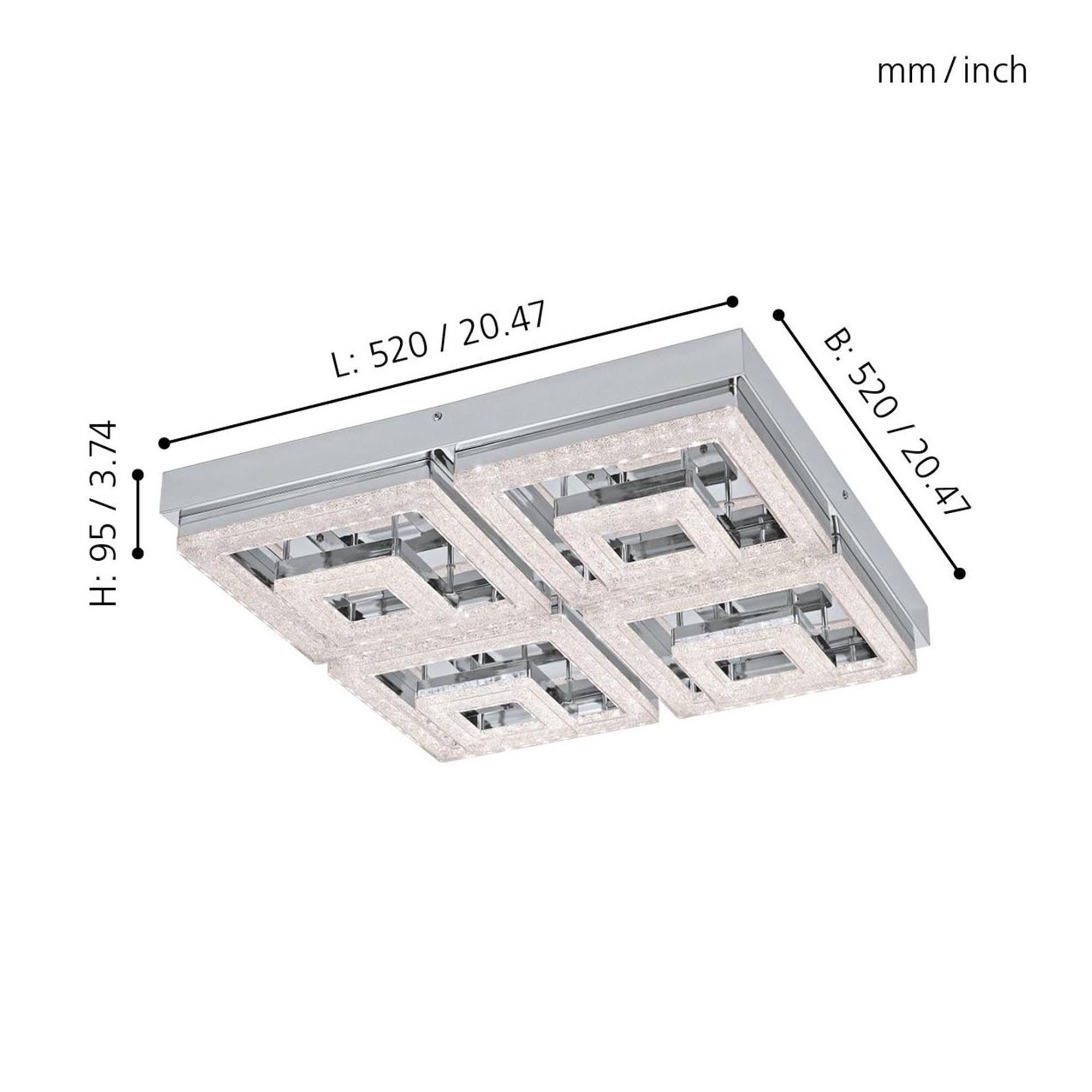 Plafonnier métal argenté FRADELO LED INT 1X46,5W