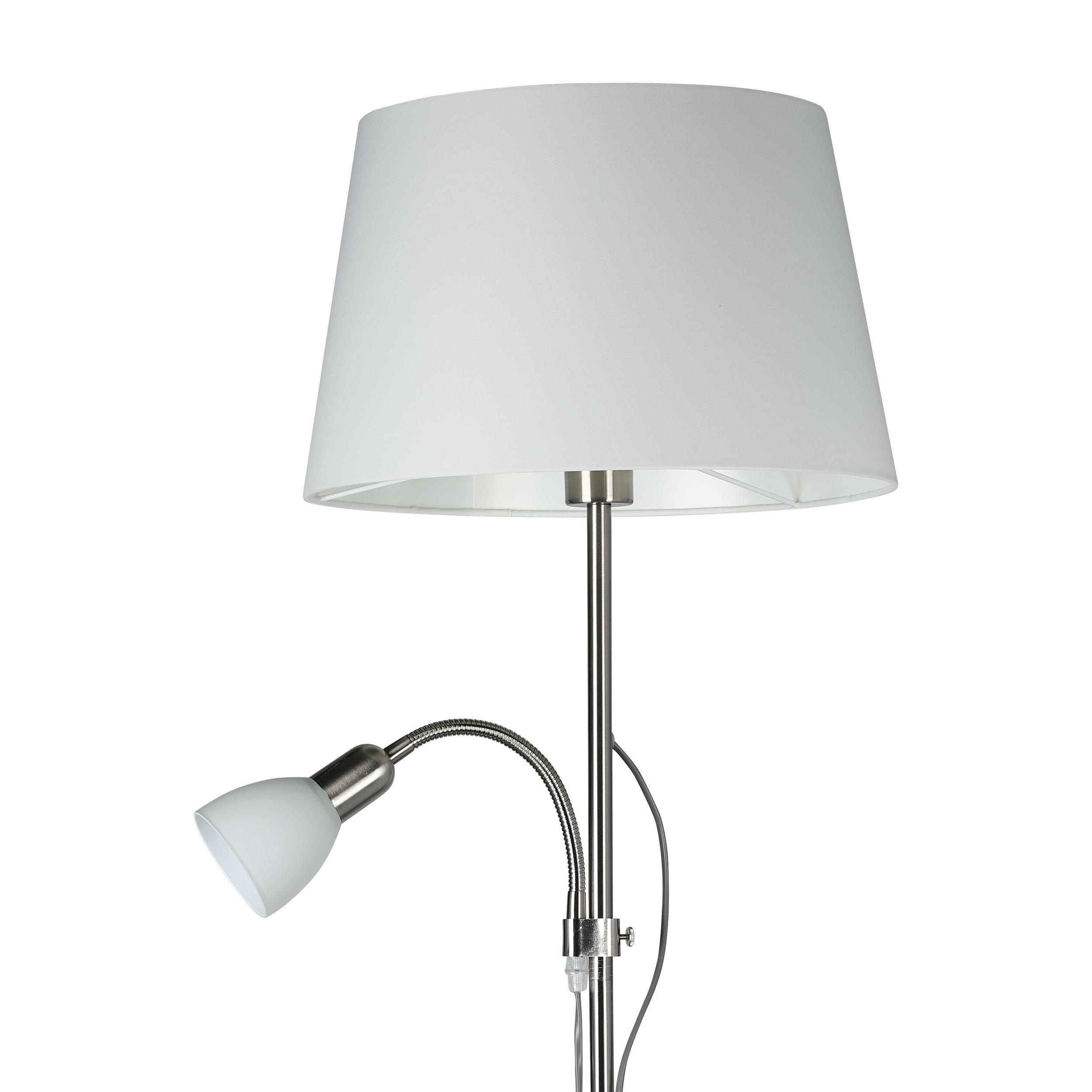 Lampadaire métal nickel mat CONESA E27 1X60W