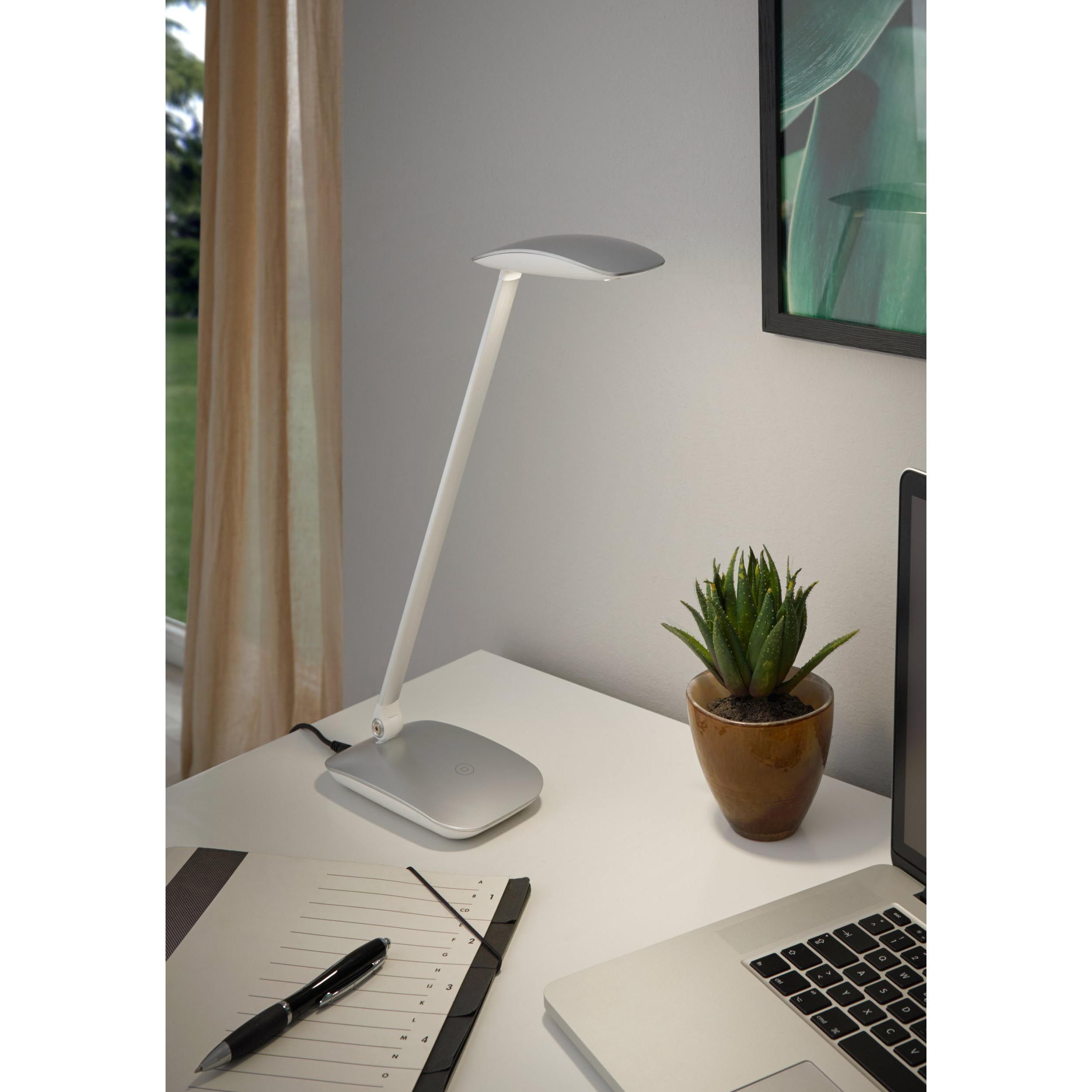 Lampe de bureau plastique argenté CAJERO LED INT 4,8W