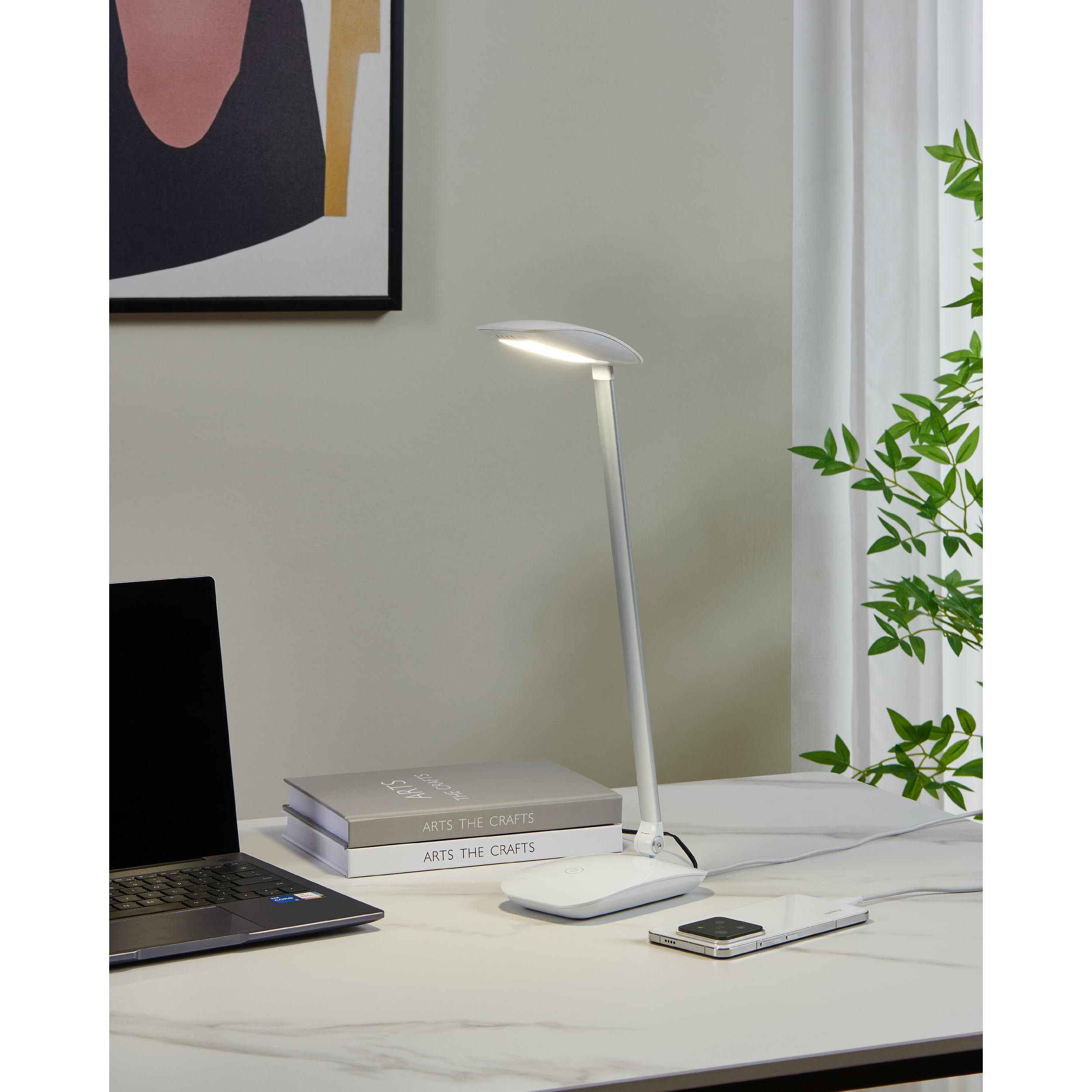 Lampe de bureau plastique blanc CAJERO LED INT 4,8W