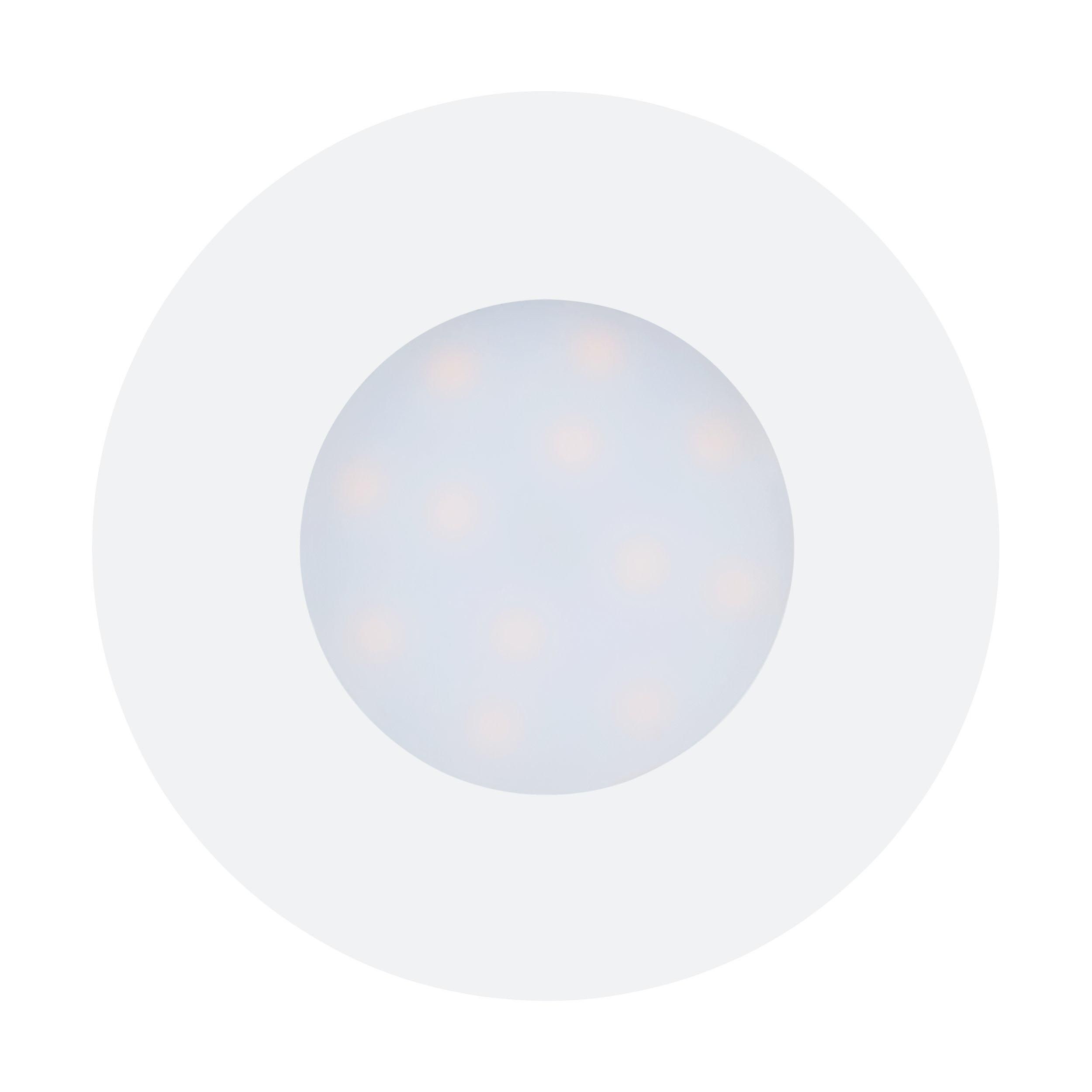 Spot à encastrer métal blanc PINEDA D7,8CM rond LED INT 3X4,9W