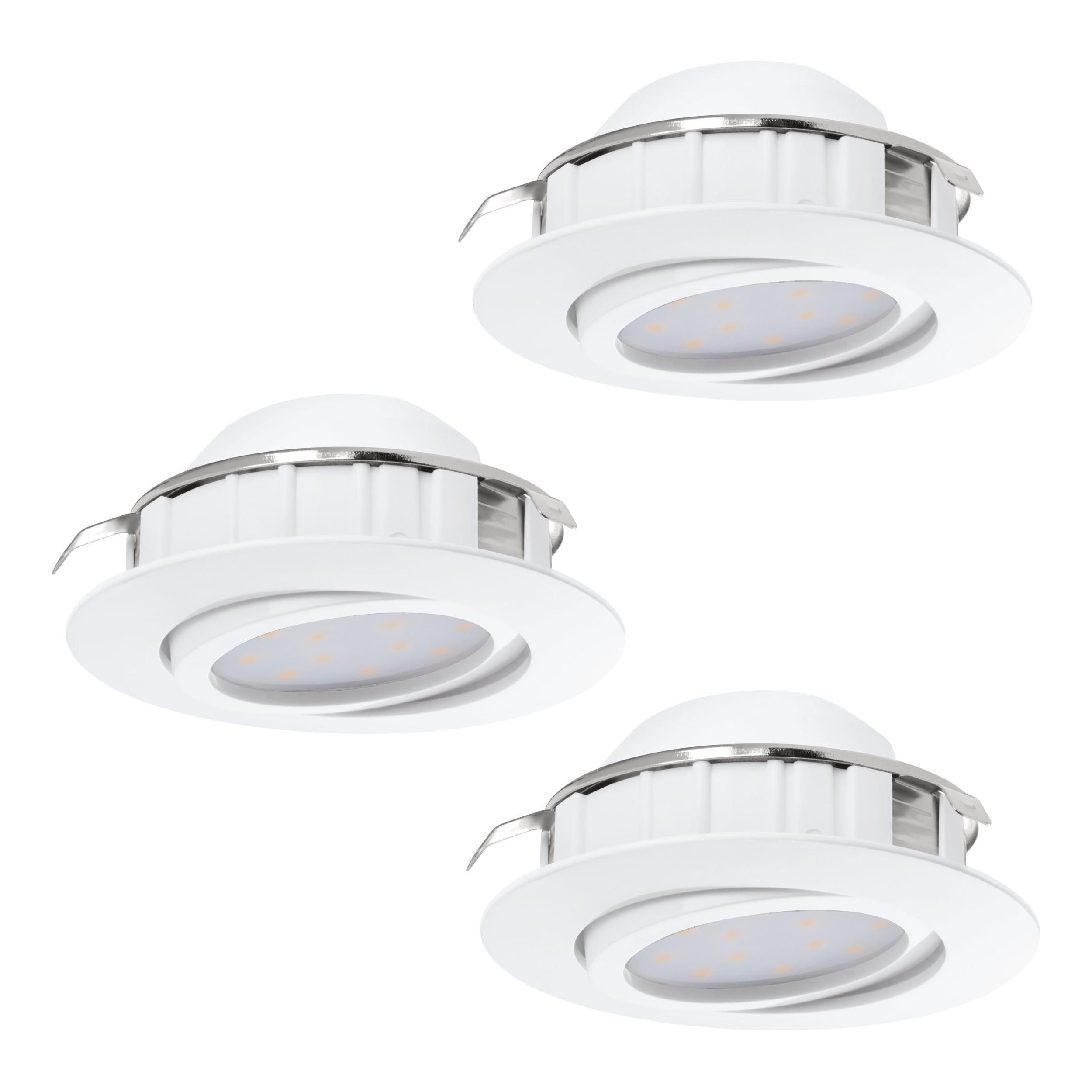 Spot à encastrer métal blanc PINEDA LED INT 3X4,9W