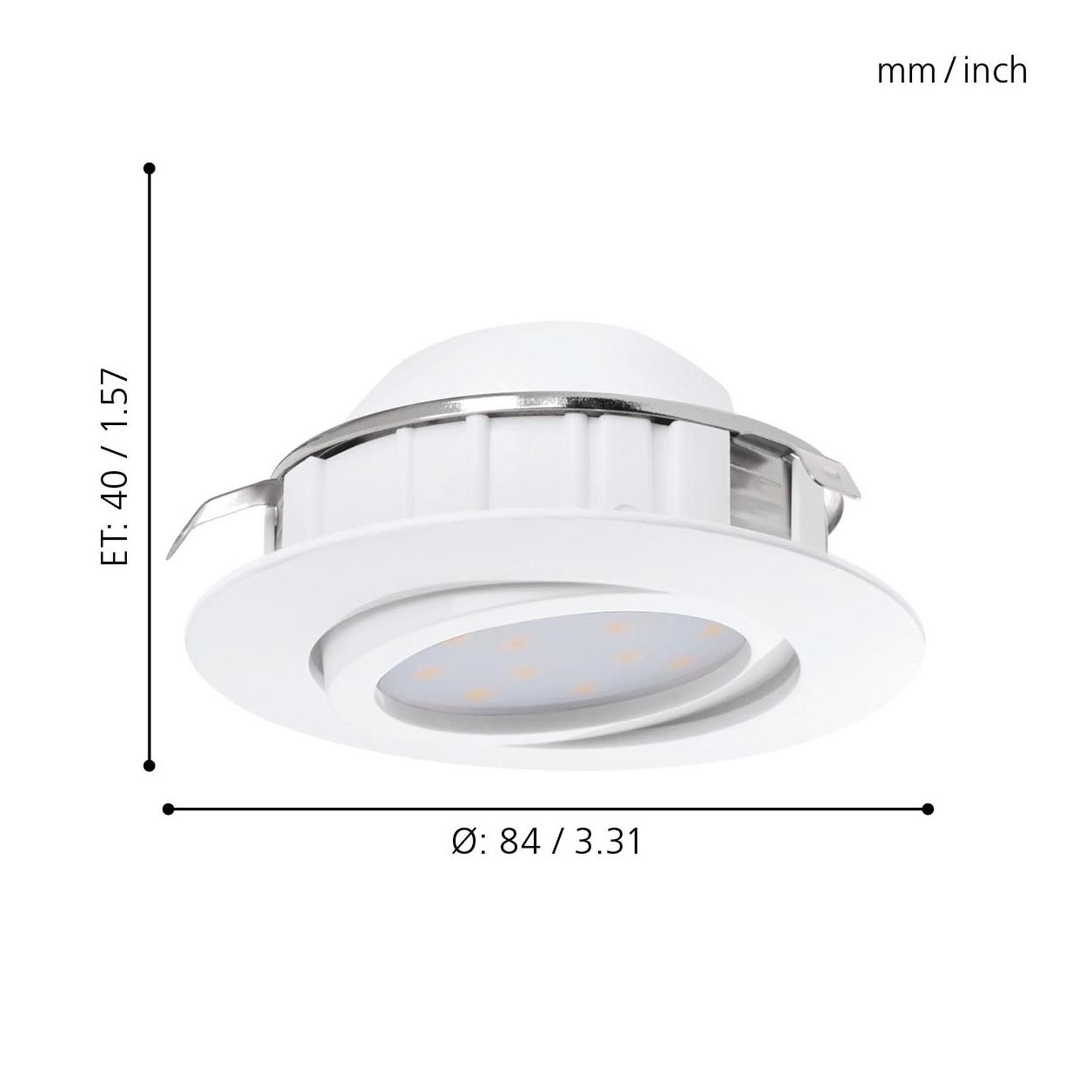 Spot à encastrer métal blanc PINEDA LED INT 3X4,9W