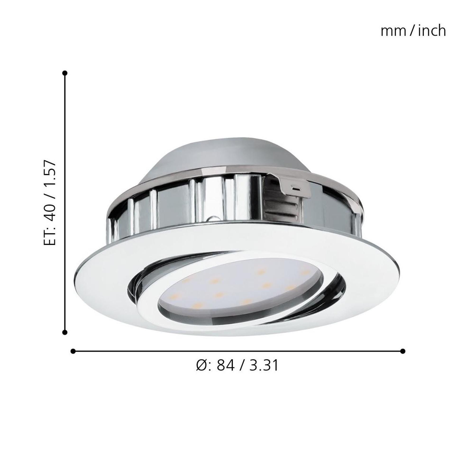 Spot à encastrer métal argenté PINEDA LED INT 3X4,9W