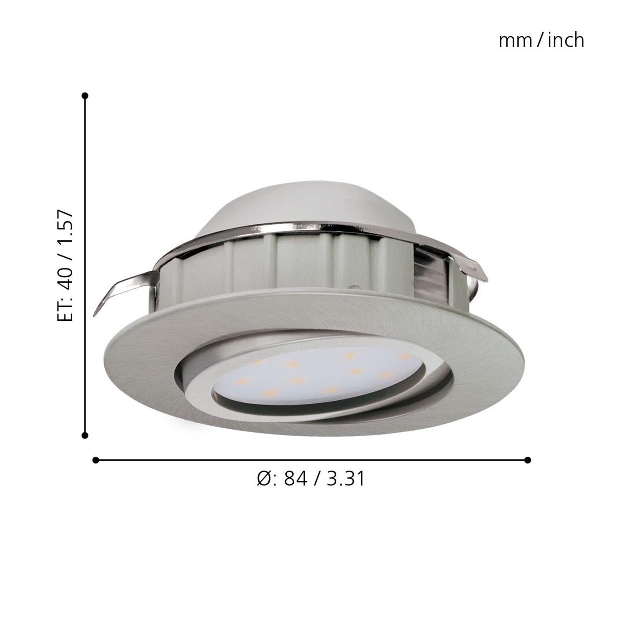 Spot à encastrer métal nickel PINEDA LED INT 1X5,5W