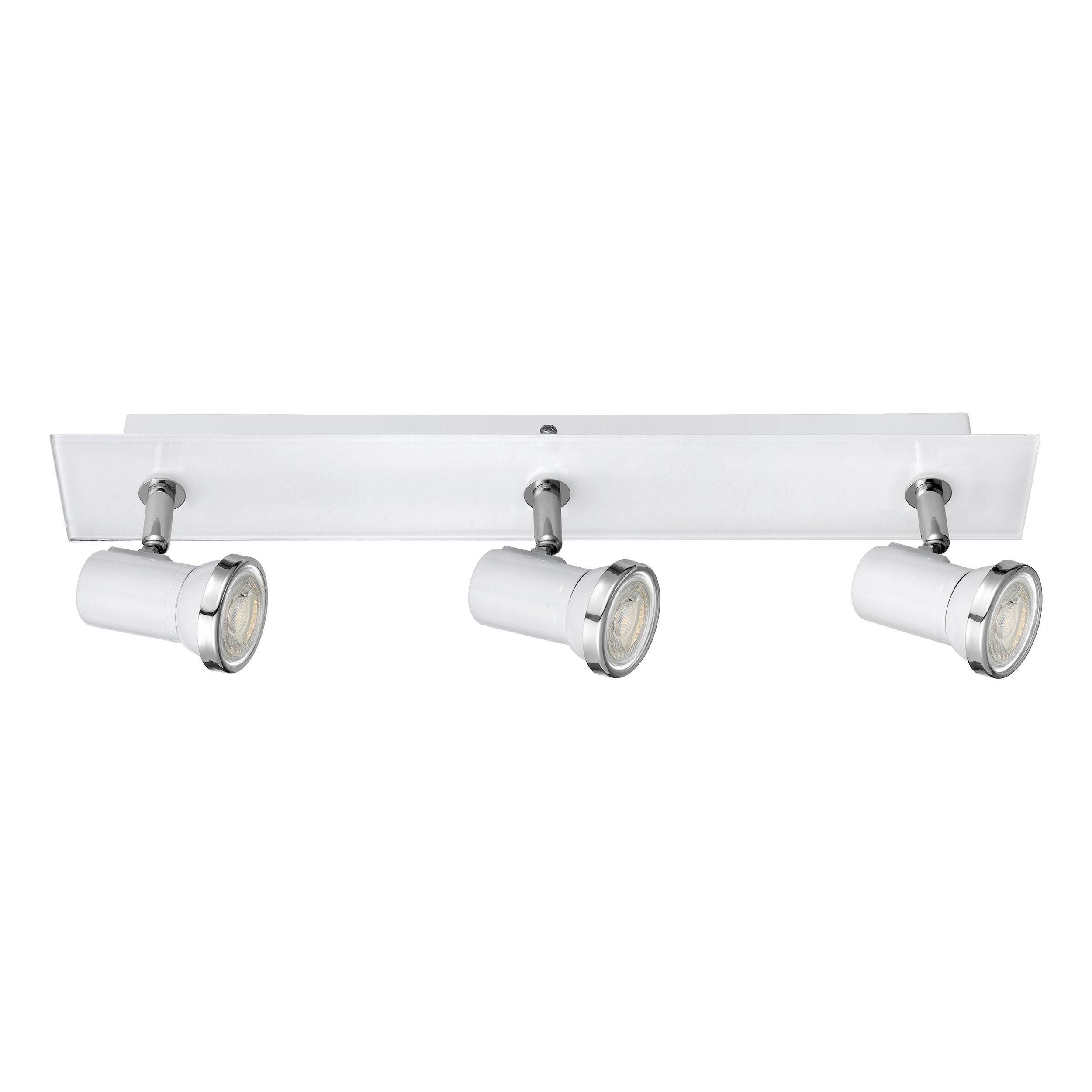 Spot de plafond réglette/plaf métal blanc TAMARA 1 GU10 3X3W