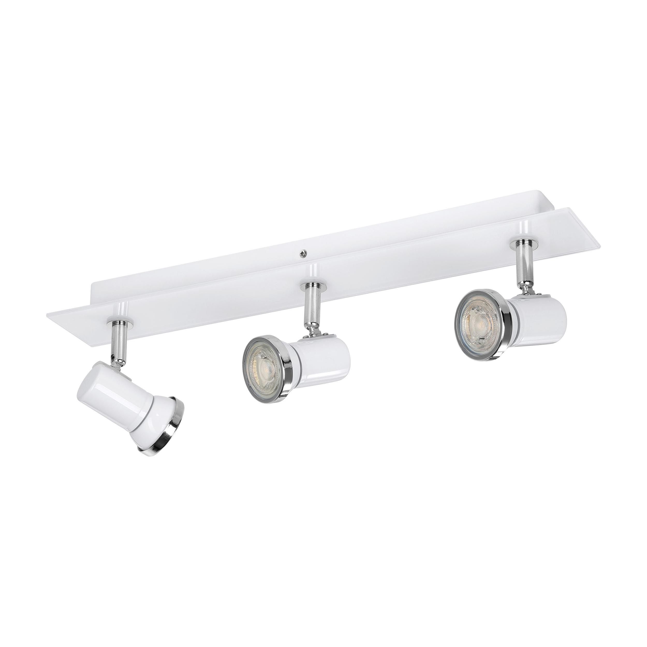 Spot de plafond réglette/plaf métal blanc TAMARA 1 GU10 3X3W