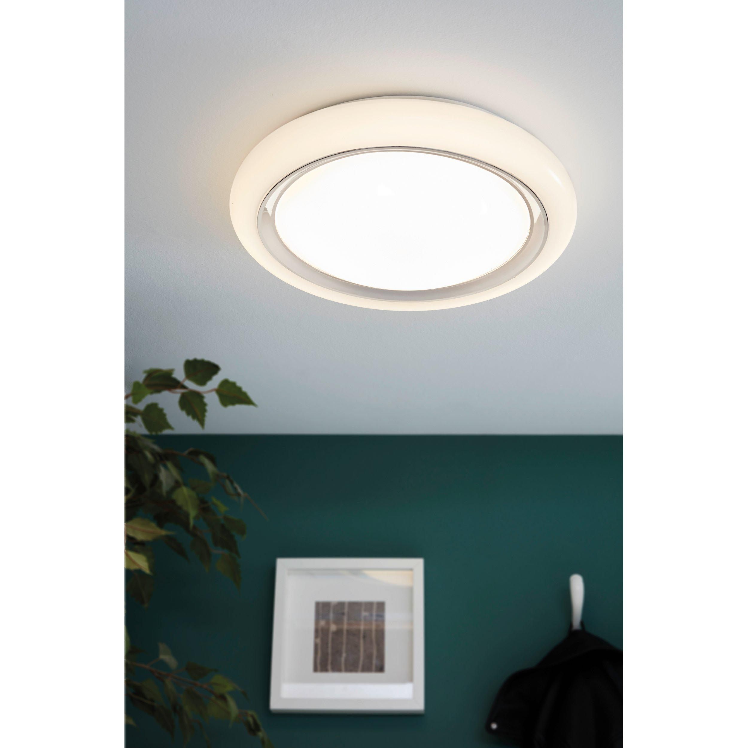 Plafonnier plastique blanc CAPASSO LED INT 1X18W