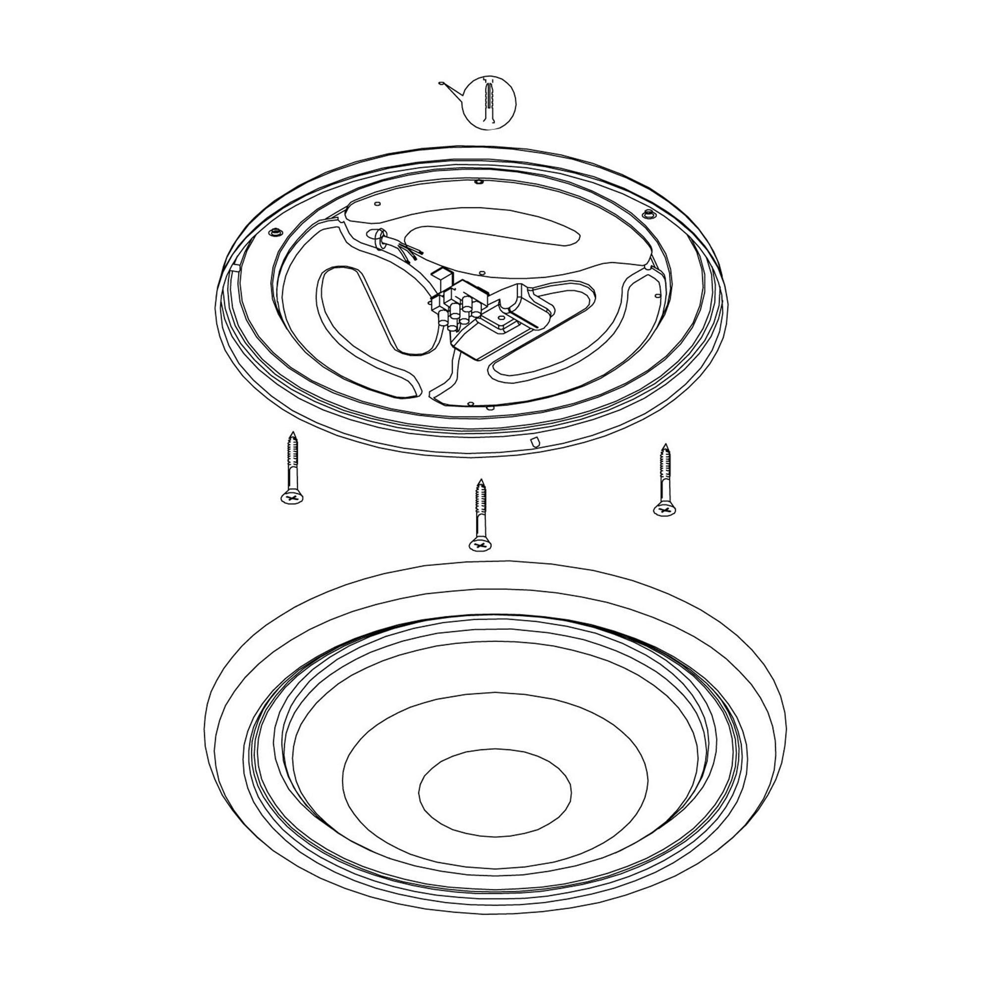 Plafonnier plastique blanc CAPASSO LED INT 1X18W