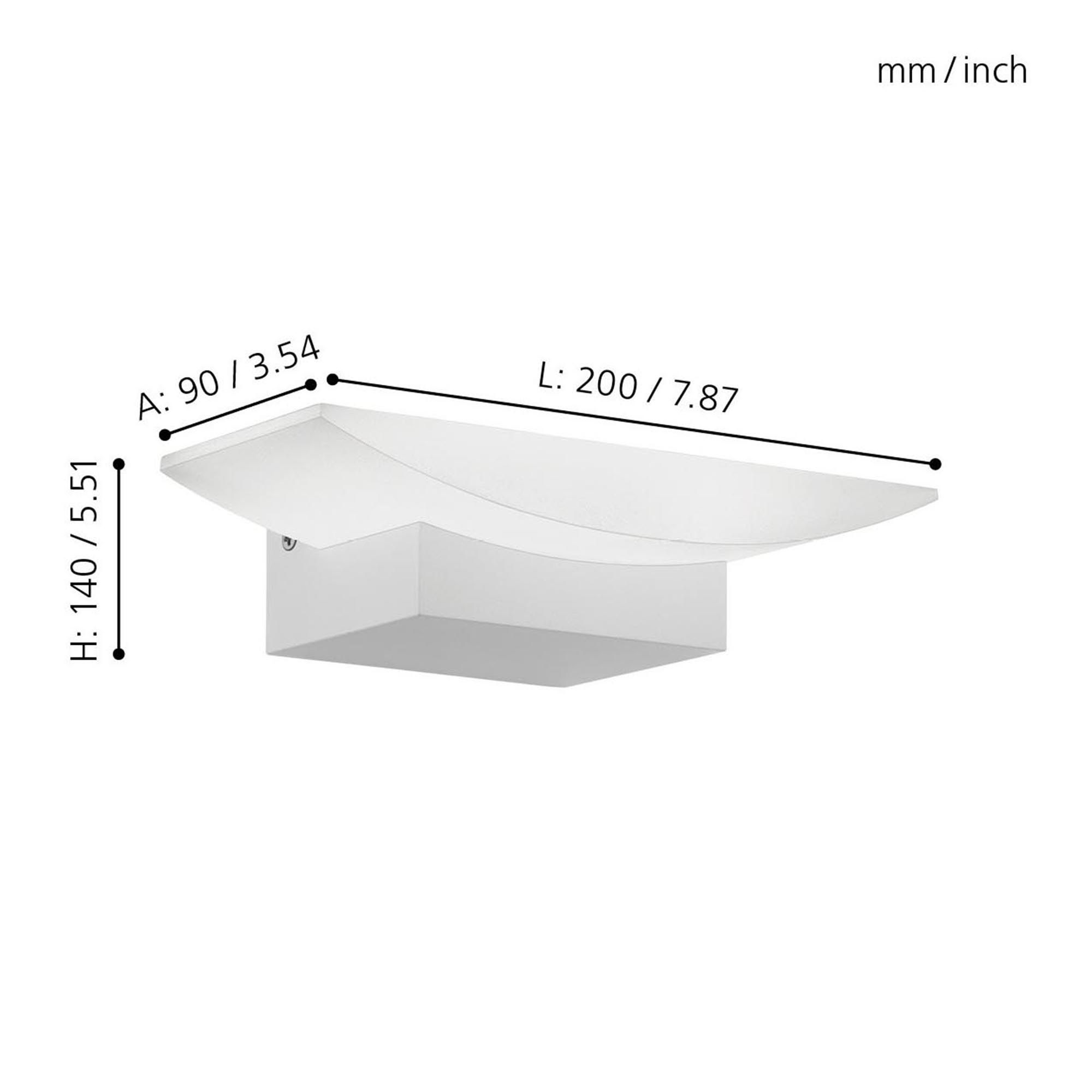 Applique murale métal blanc METRASS LED INT 1X5,6W