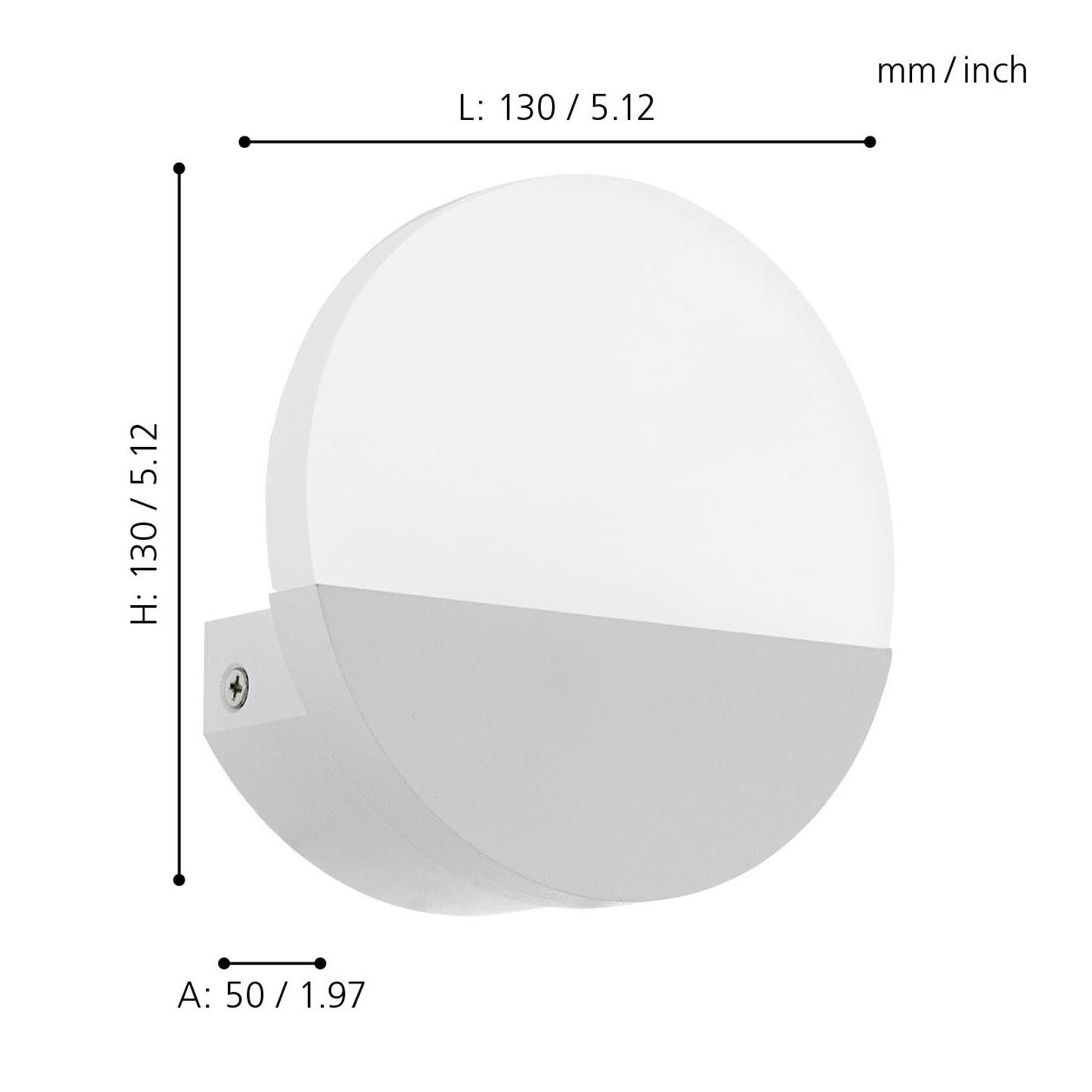 Applique murale plastique blanc METRASS 1 LED INT 1X4,5W