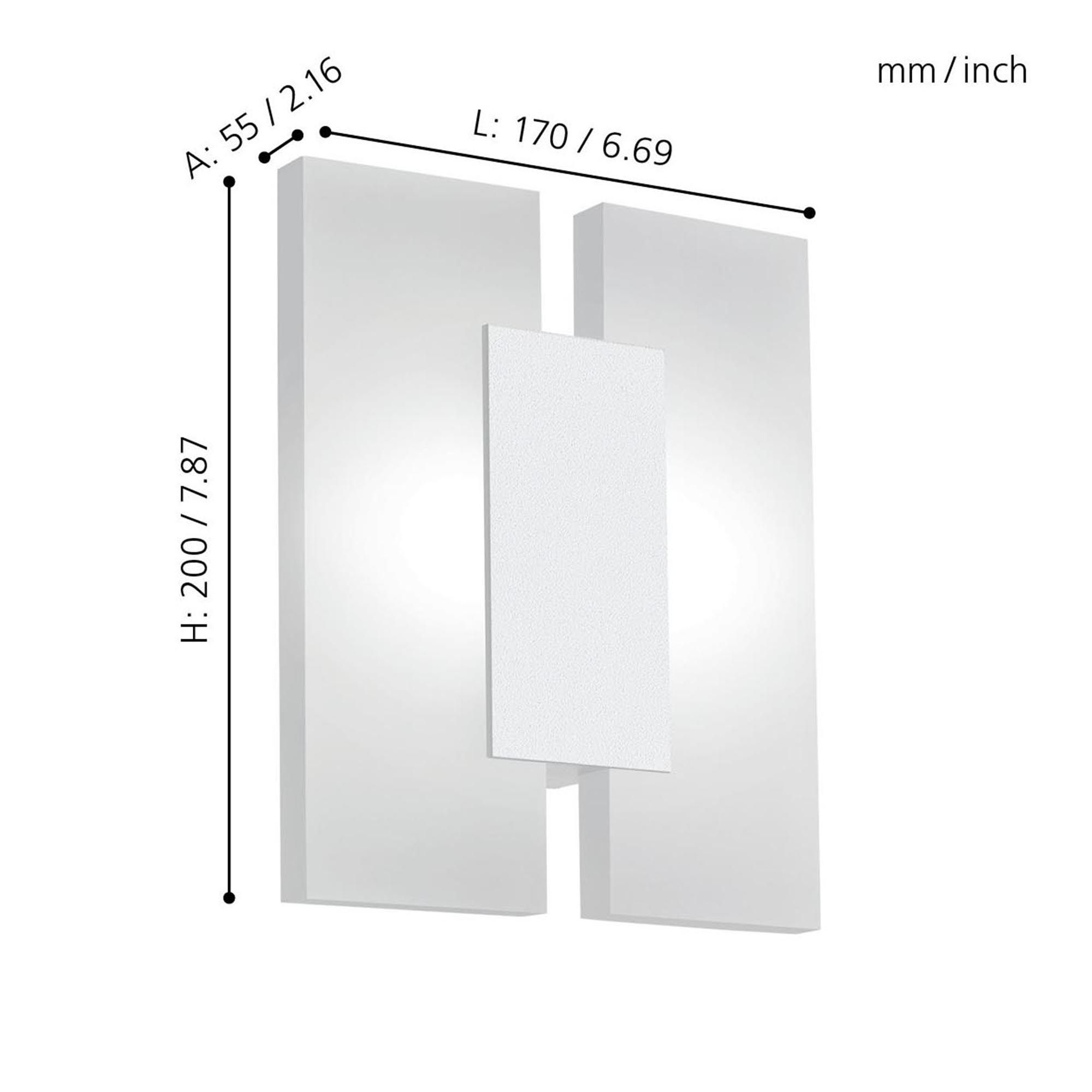 Plafonnier métal blanc METRASS 2 LED INT 2X4,5W