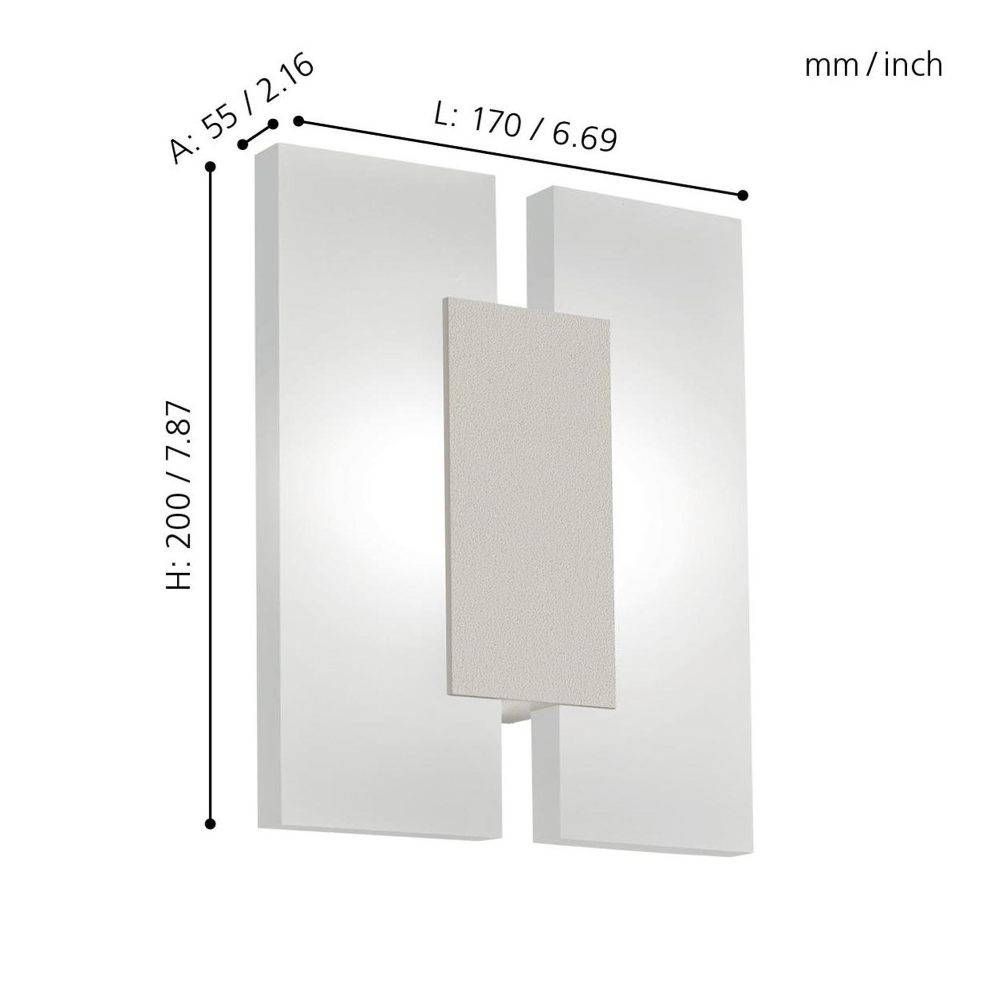 Plafonnier métal nickel METRASS 2 LED INT 2X4,5W