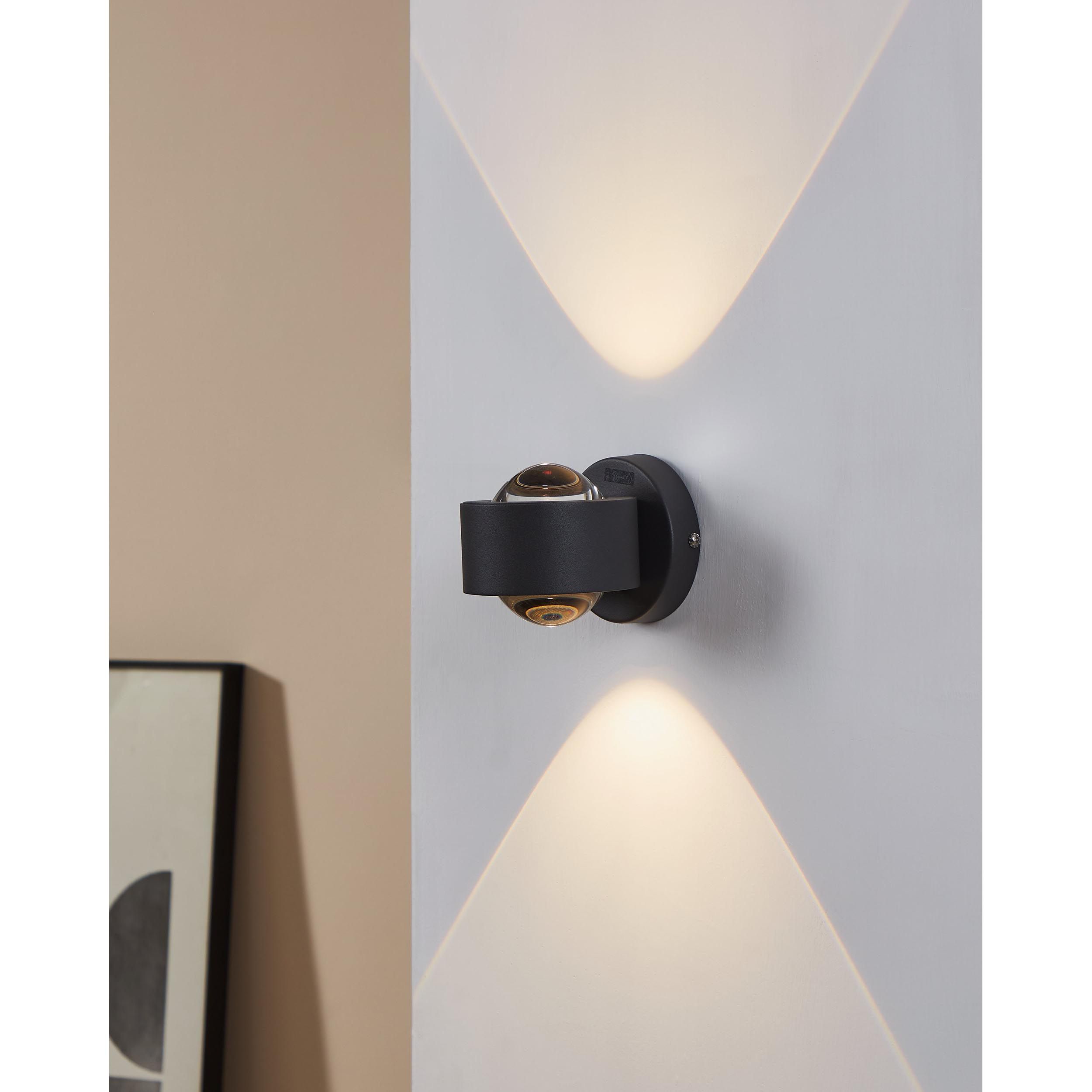 Applique murale métal anthracite ONO 2 LED INT 2X2,5W