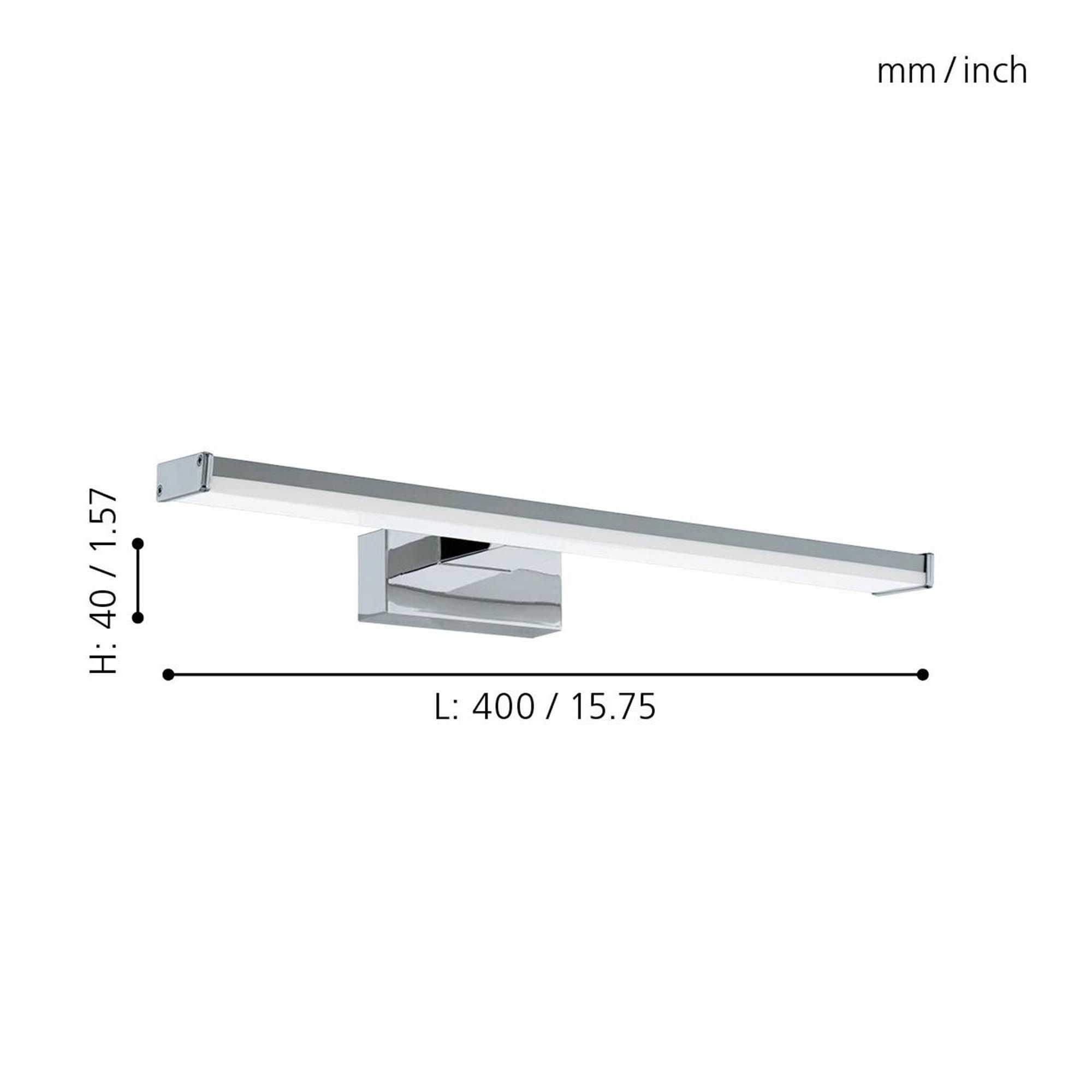 Applique murale plastique argenté PANDELLA 1 LED INT 1X7,4W