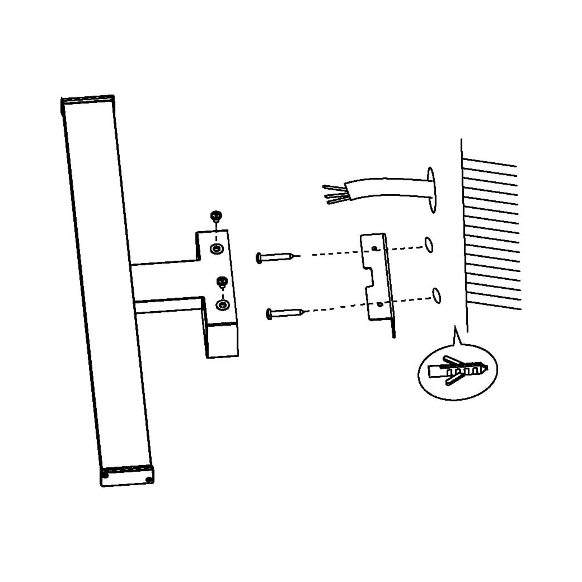 Applique murale plastique argenté PANDELLA 1 LED INT 1X7,4W