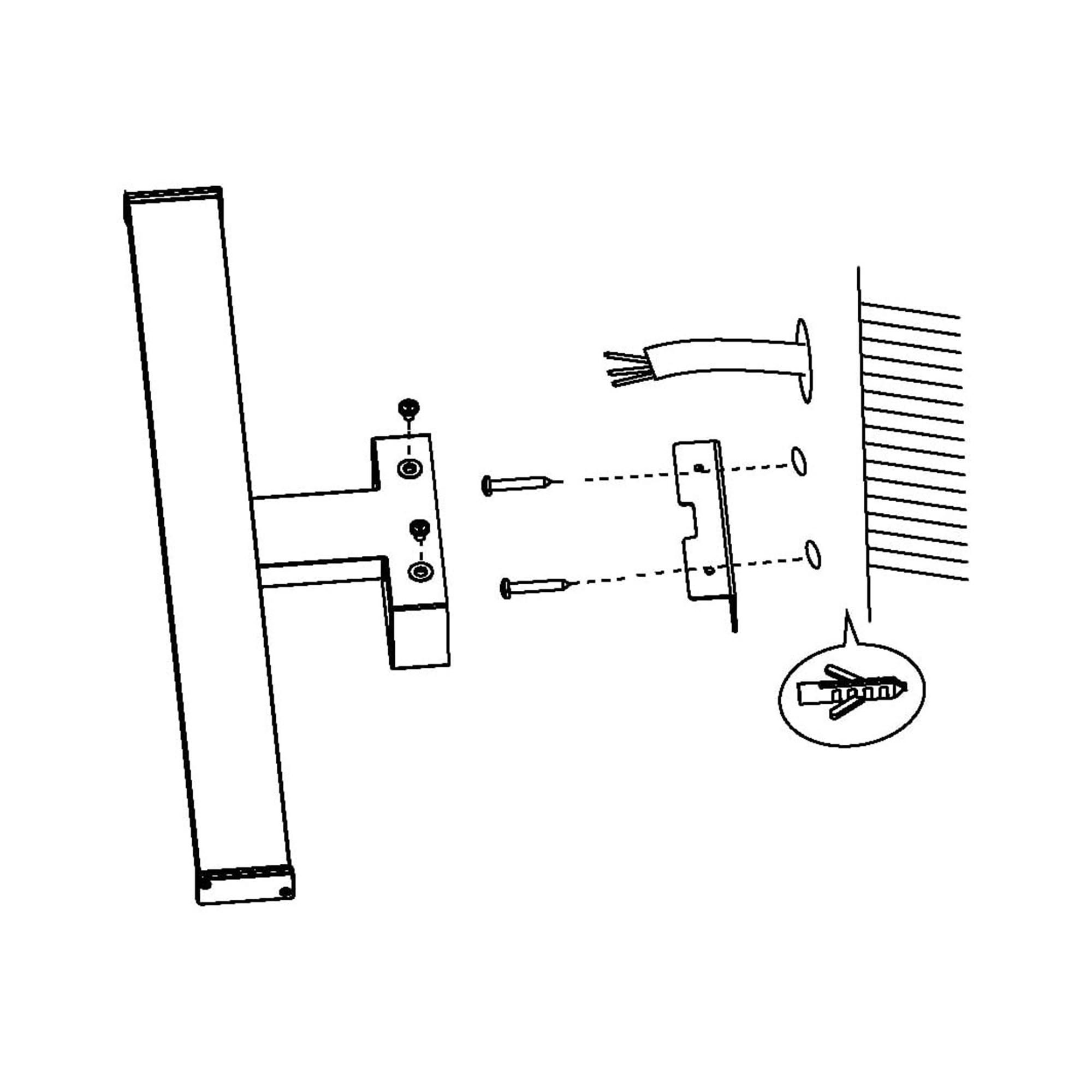 Applique murale plastique argenté PANDELLA 1 LED INT 1X11W