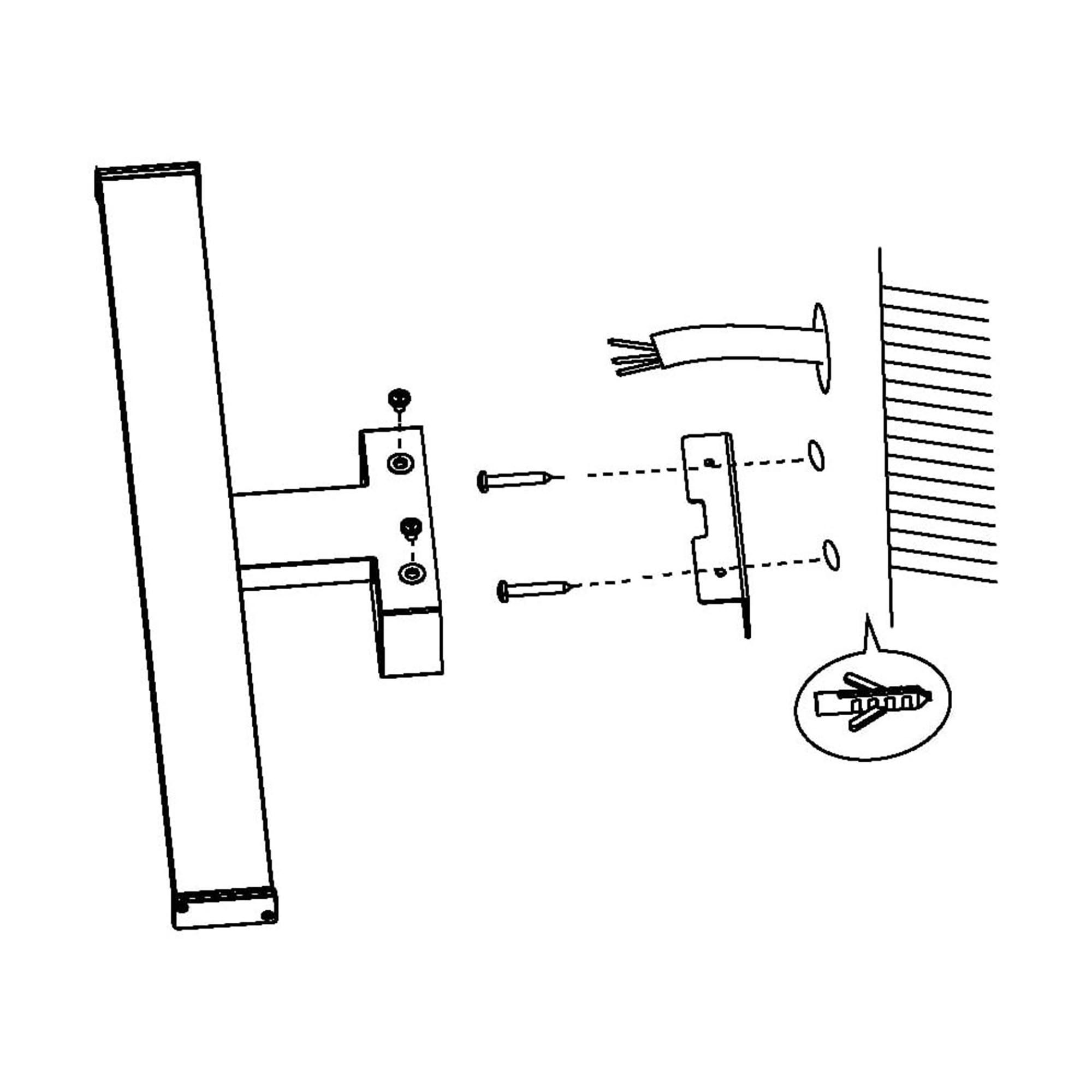 Applique murale plastique argenté PANDELLA 1 LED INT 1X14W