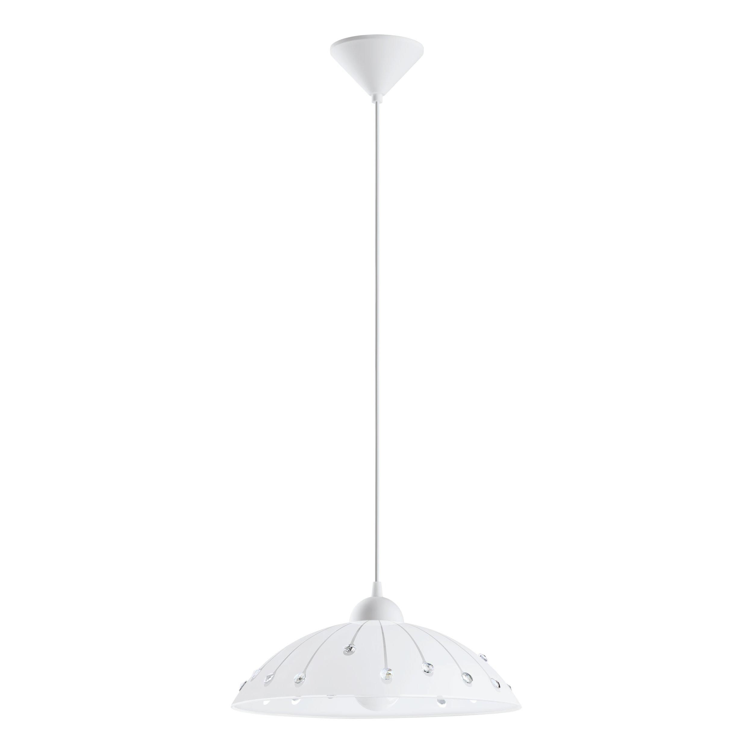 Suspension plastique blanc VETRO d35 cm E27 1X60W