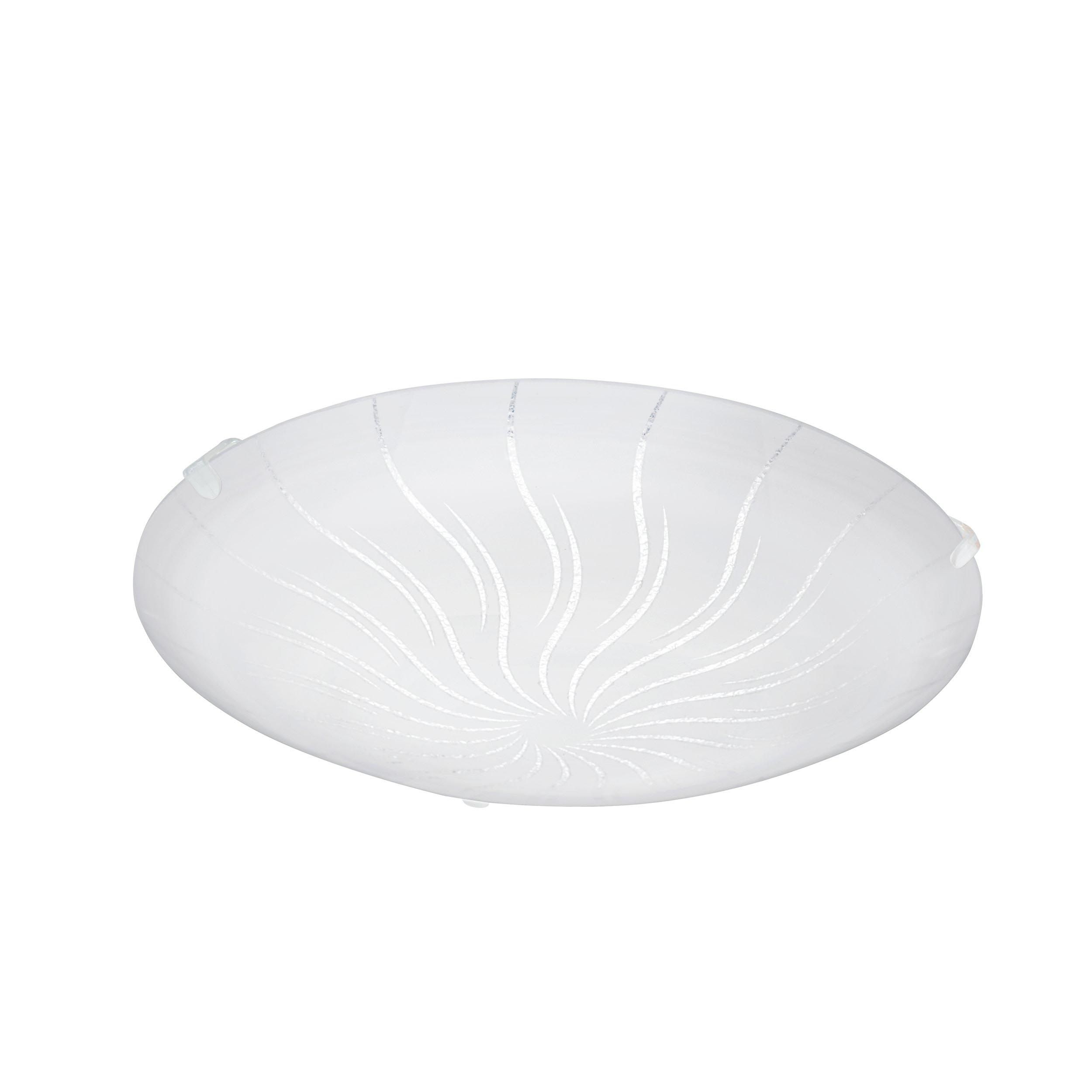 Plafonnier verre blanc MARGITTA 1 D25CM LED INT 3X3,6W