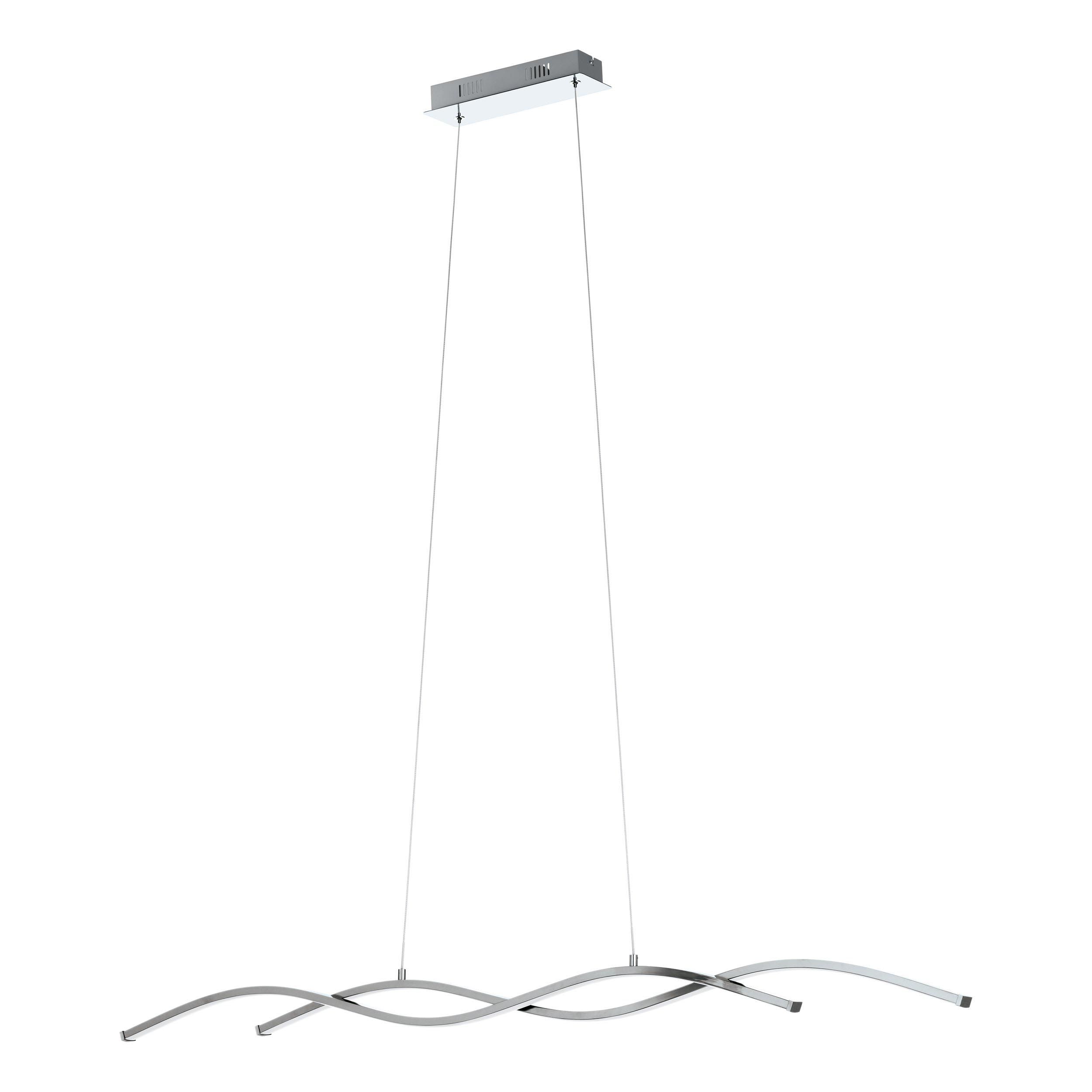 Suspension métal argenté LASANA 2 LED INT 2X13W