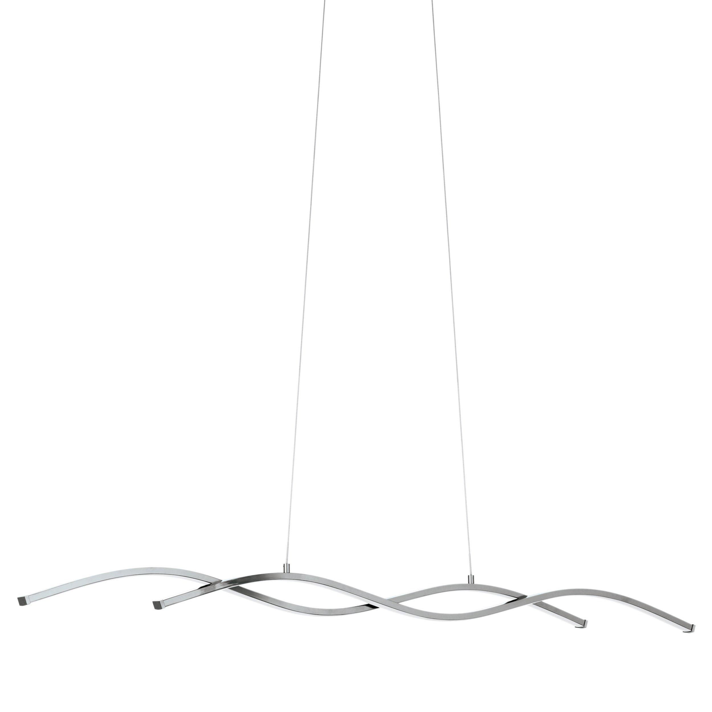 Suspension métal argenté LASANA 2 LED INT 2X13W