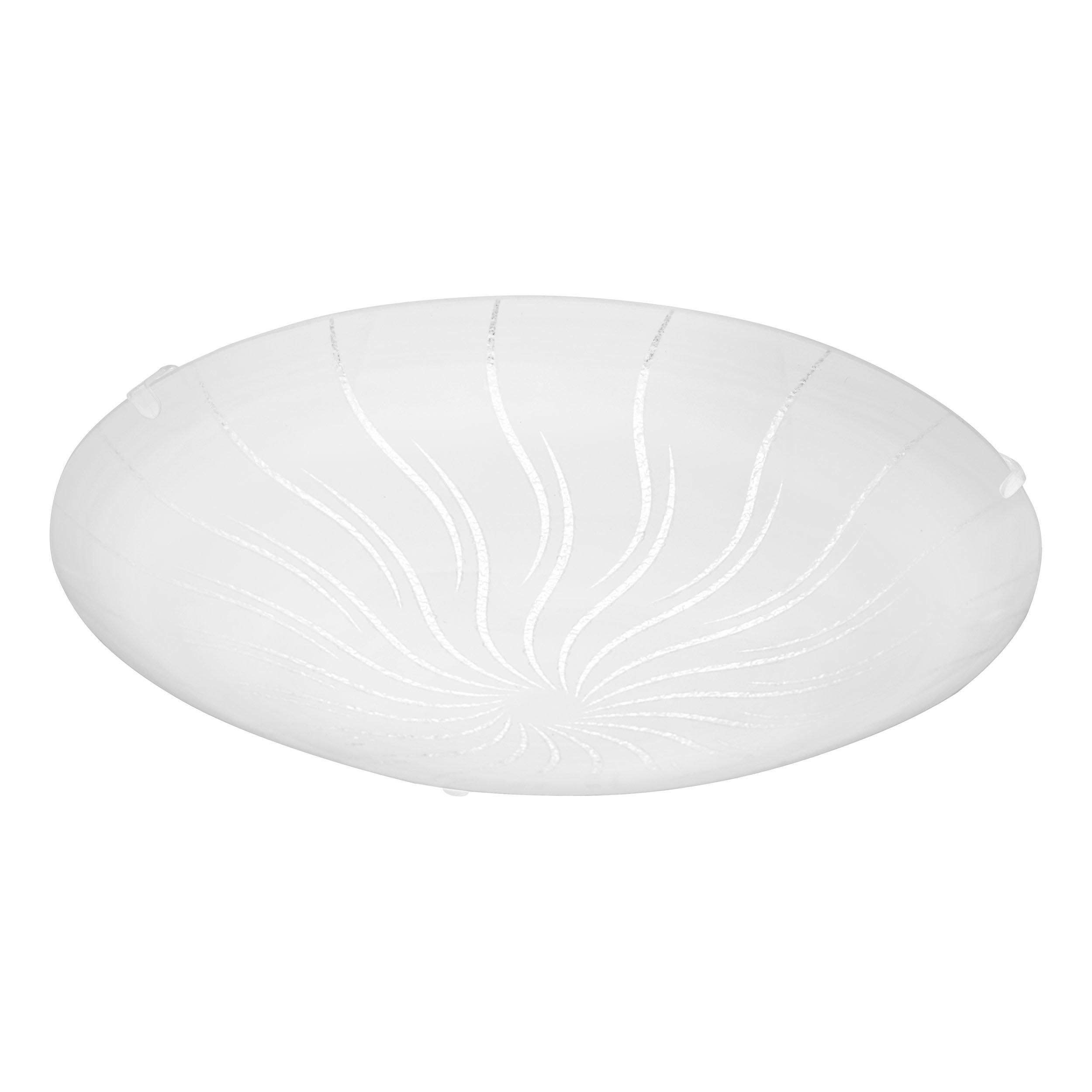 Plafonnier verre blanc MARGITTA 1 D31,5CM LED INT 3X3,6W