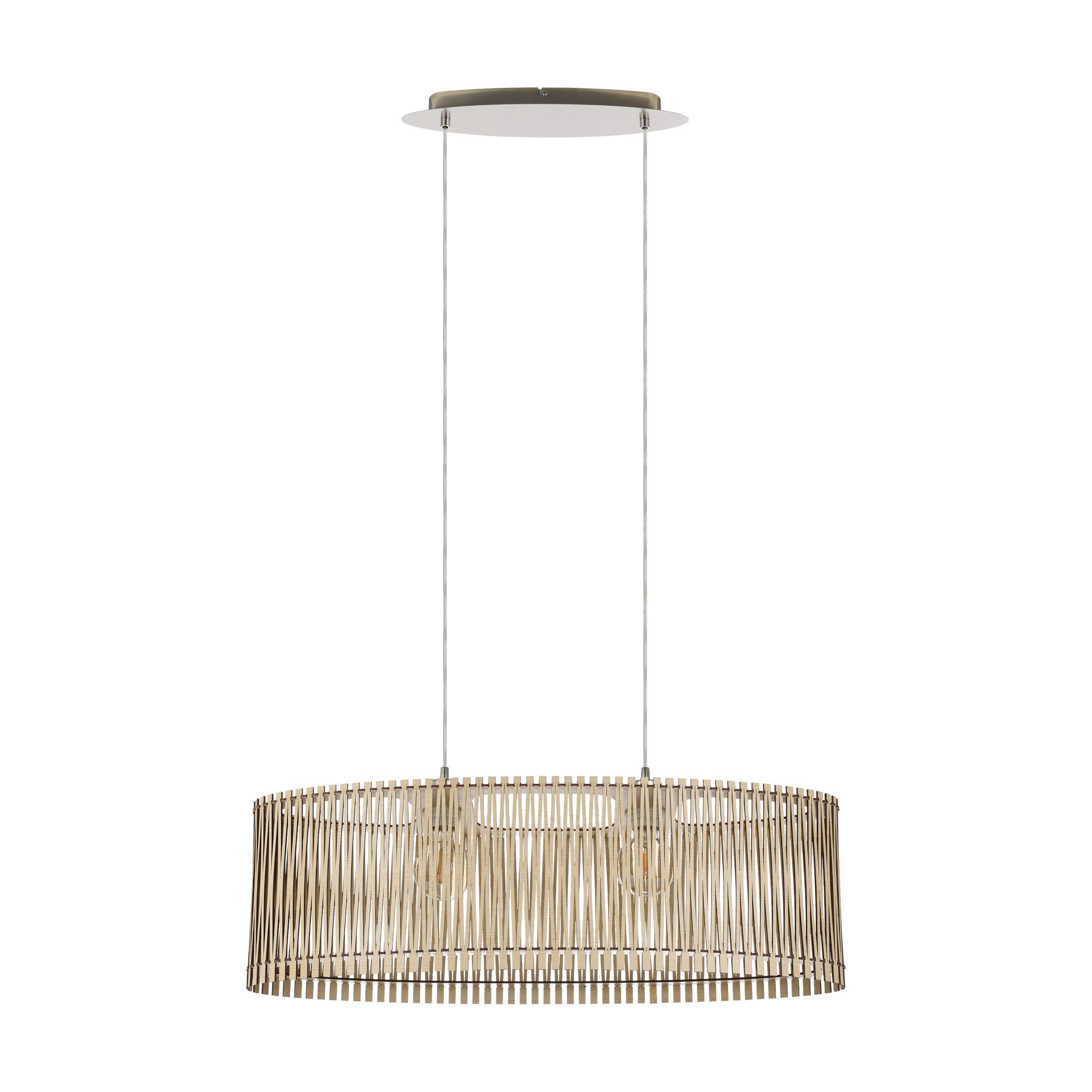 Suspension bois naturel SENDERO E27 2X60W