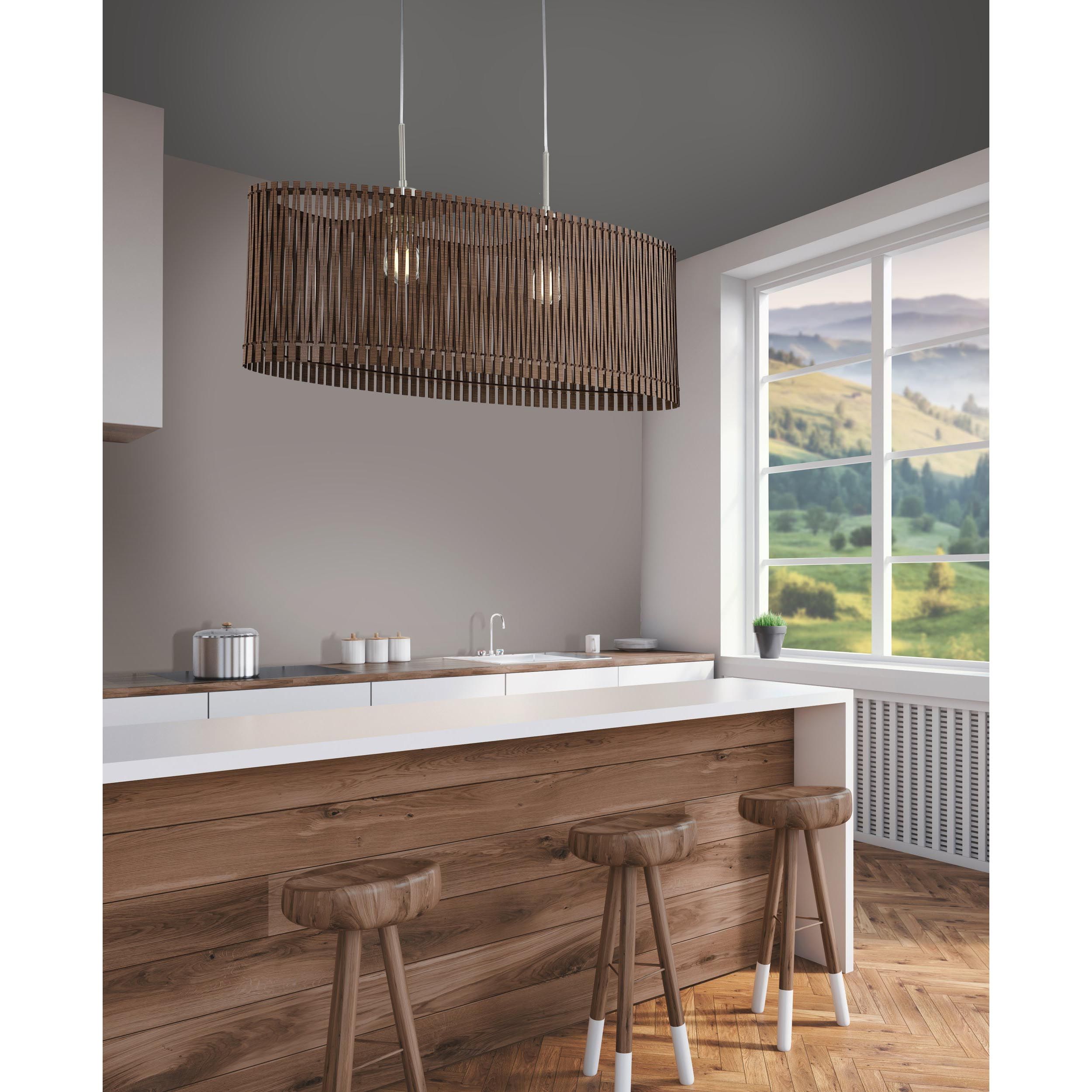 Suspension bois marron SENDERO E27 2X60W