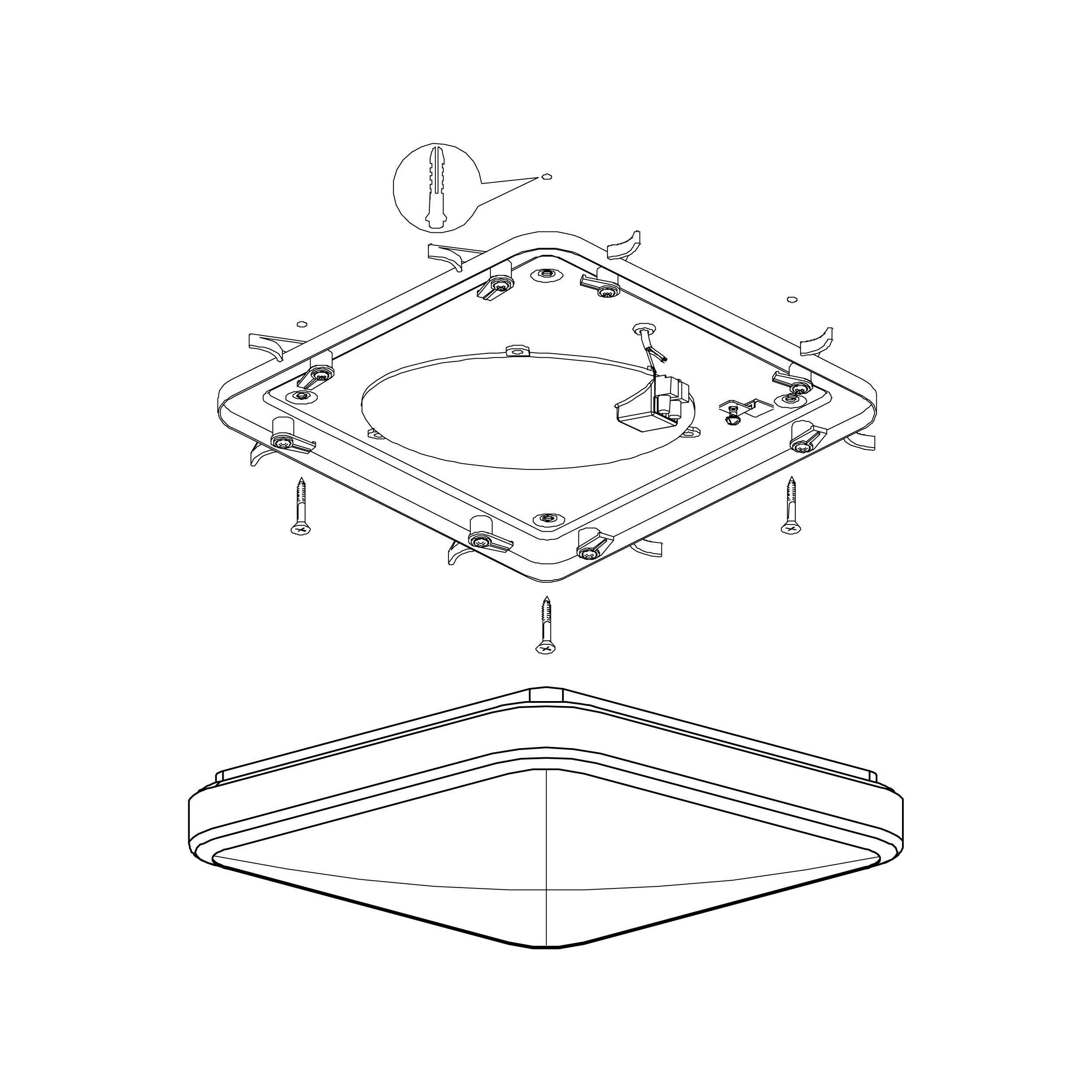 Applique en murale plastique blanc MANILVA 1 LED INT 5,4W