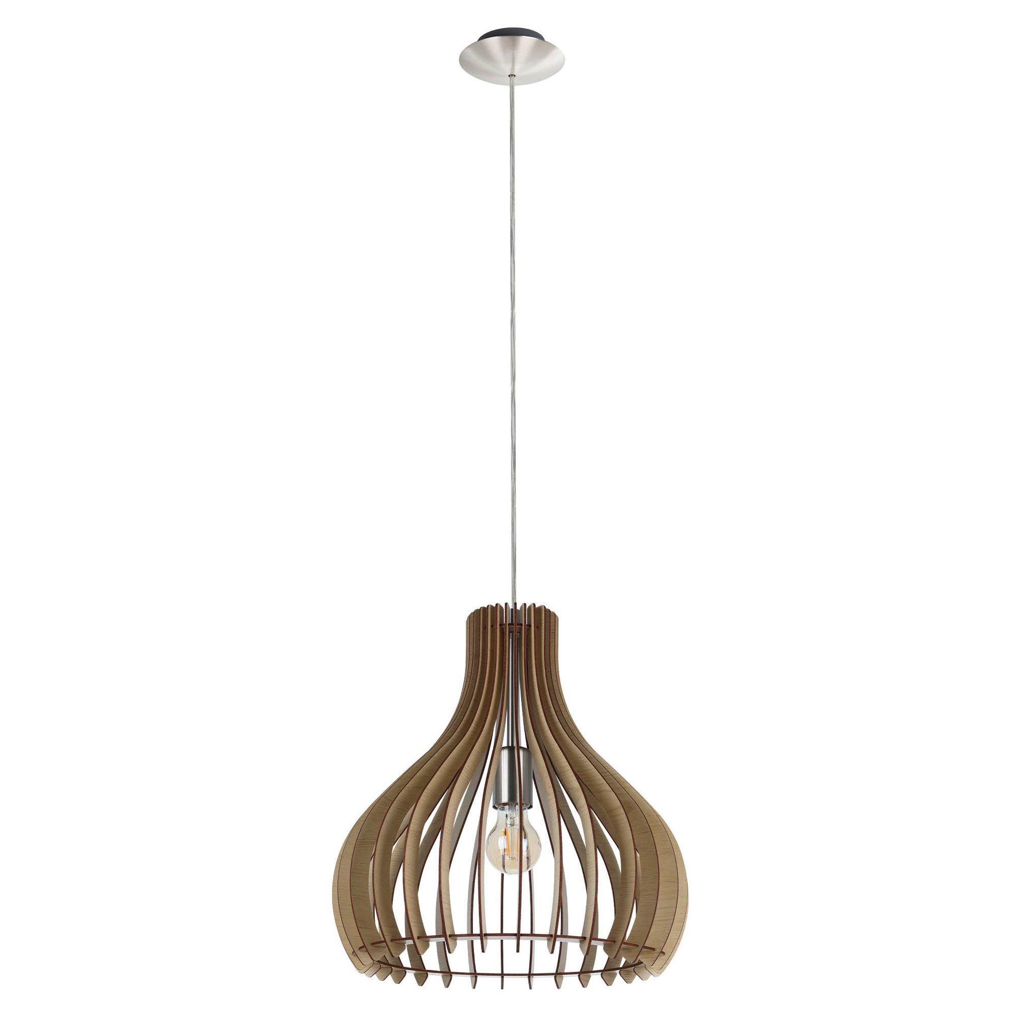 Suspension bois naturel H130 cm TINDORI E27 1X60W