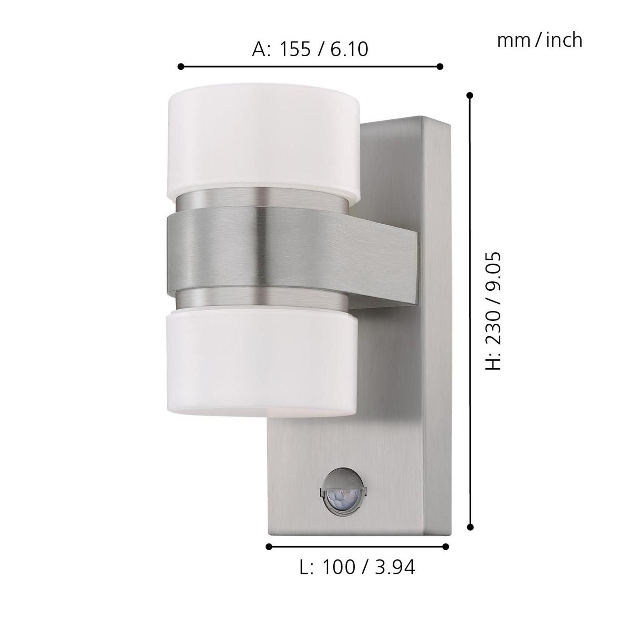 Applique extérieure métal gris ATOLLARI LED INT 2X4,9W