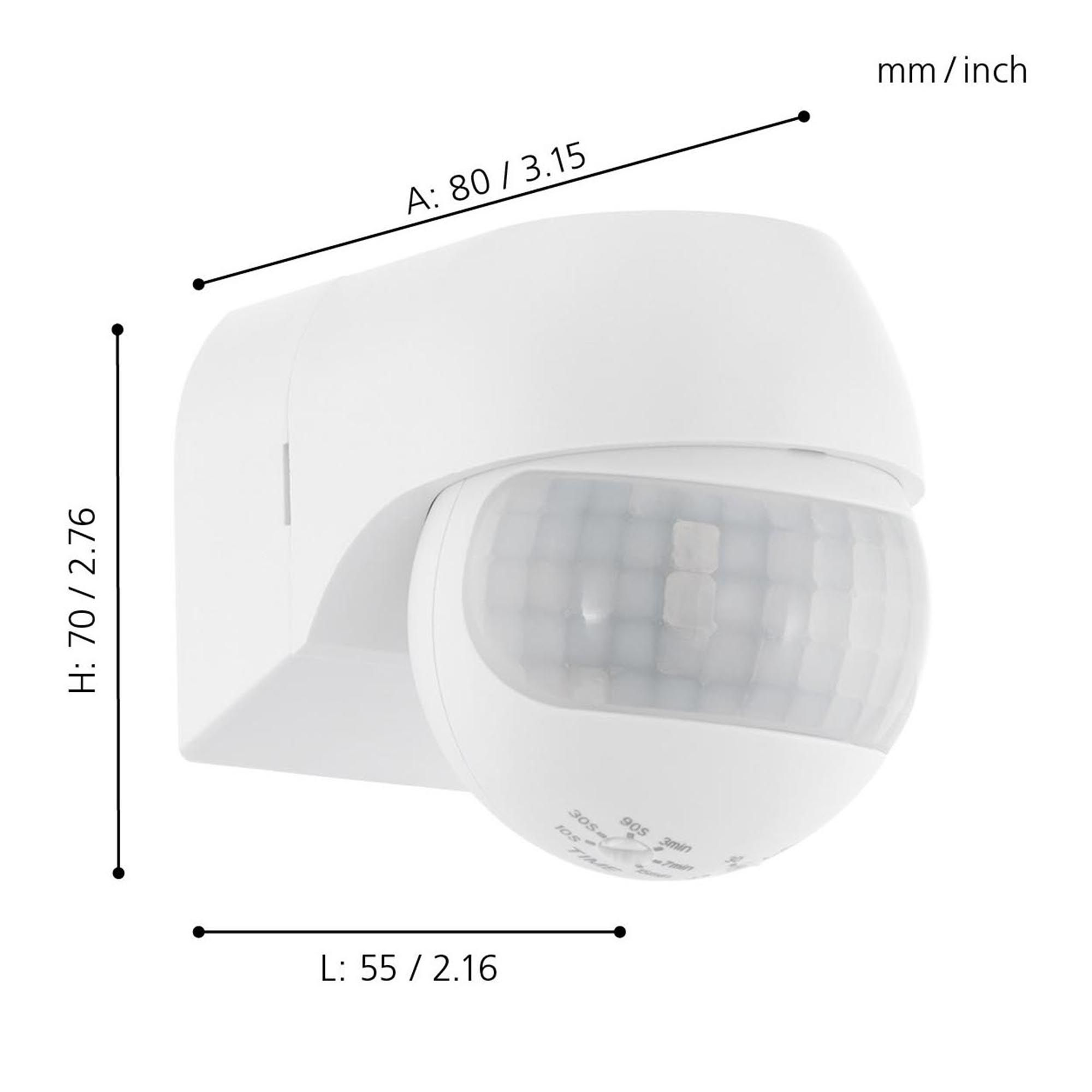 Détecteur de mouvement extérieur en plastique blanc DETECT ME 1 IP44²